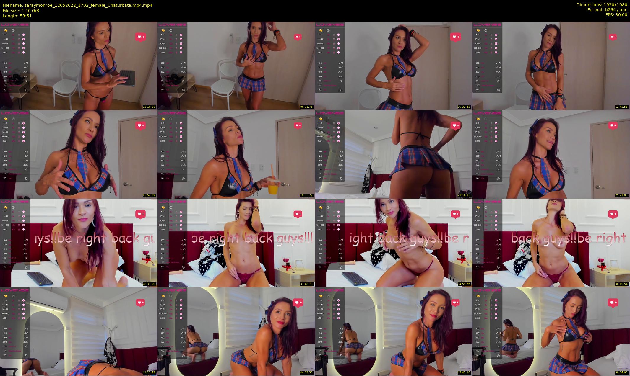 saraymonroe — 54 minute Chaturbate female cam show recording, 1080p, May 12, 2022