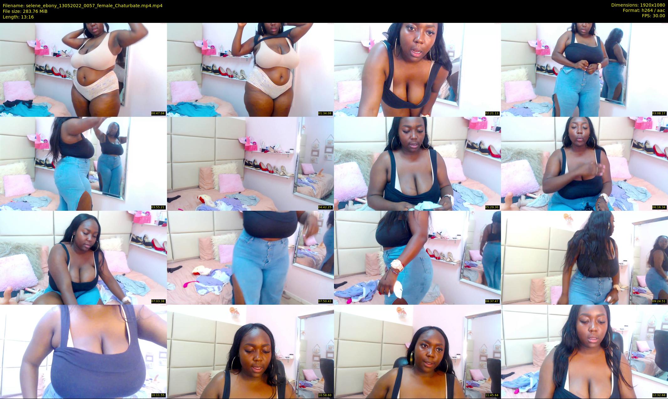 selene_ebony — 14 minute Chaturbate female cam show recording, 1080p, May 13, 2022