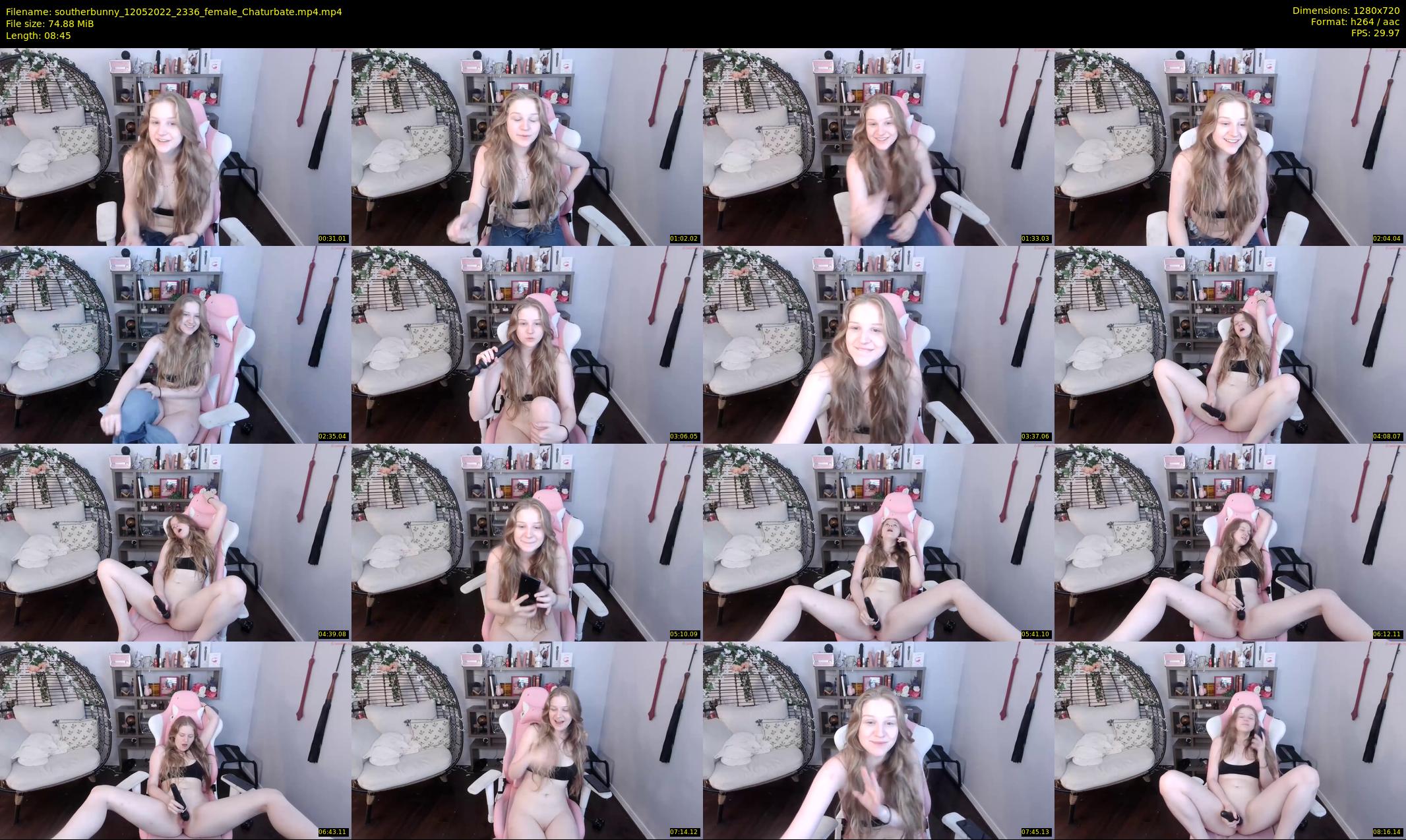 southerbunny — 9 minute Chaturbate female cam show recording, 720p, May 12, 2022