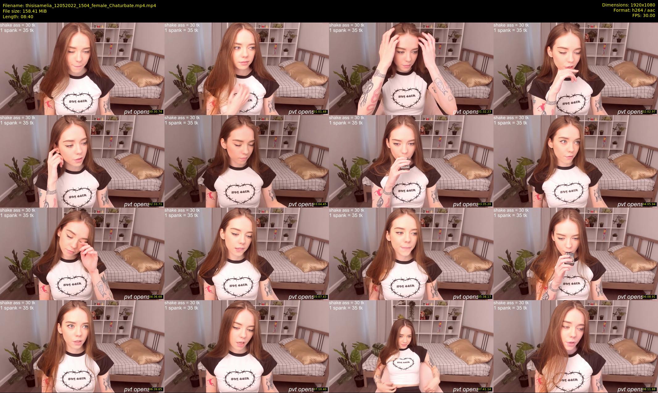thisisamelia — 9 minute Chaturbate female cam show recording, 1080p, May 12, 2022