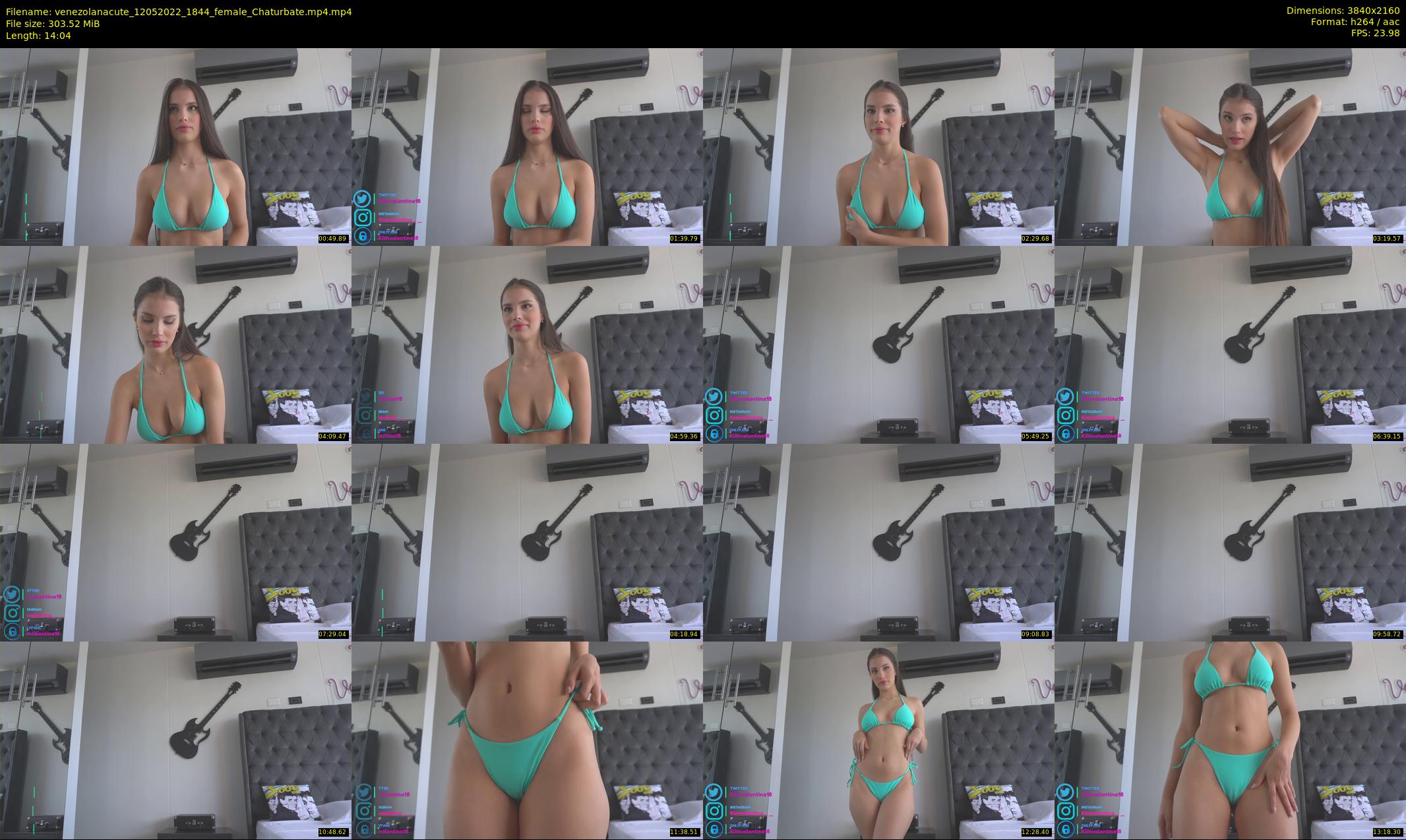 venezolanacute — 15 minute Chaturbate female cam show recording, 4K, May 12, 2022