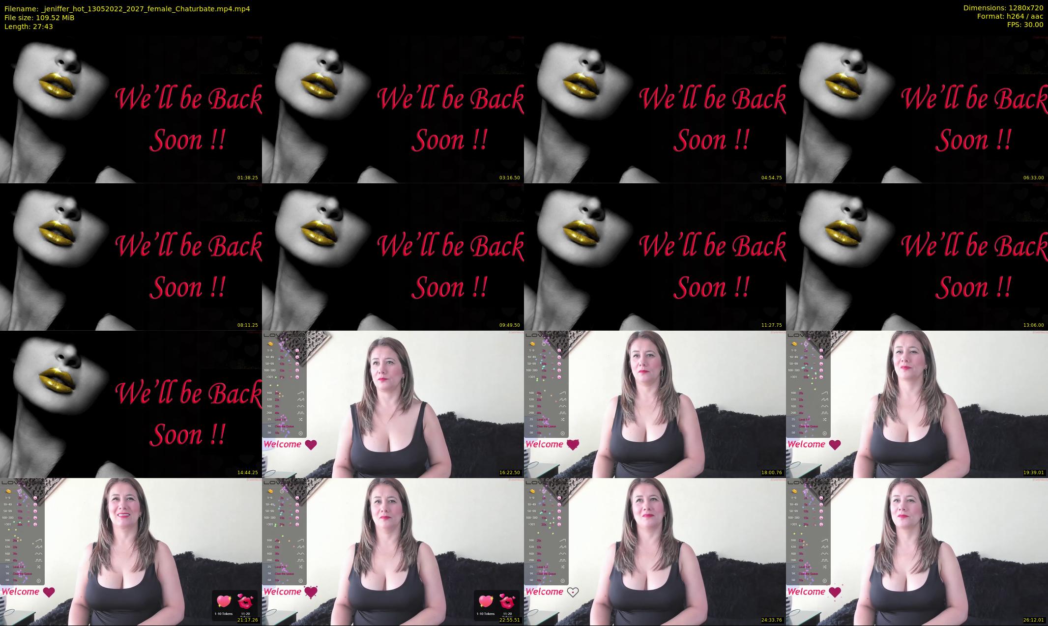 _jeniffer_hot — 28 minute Chaturbate female cam show recording, 720p, May 13, 2022