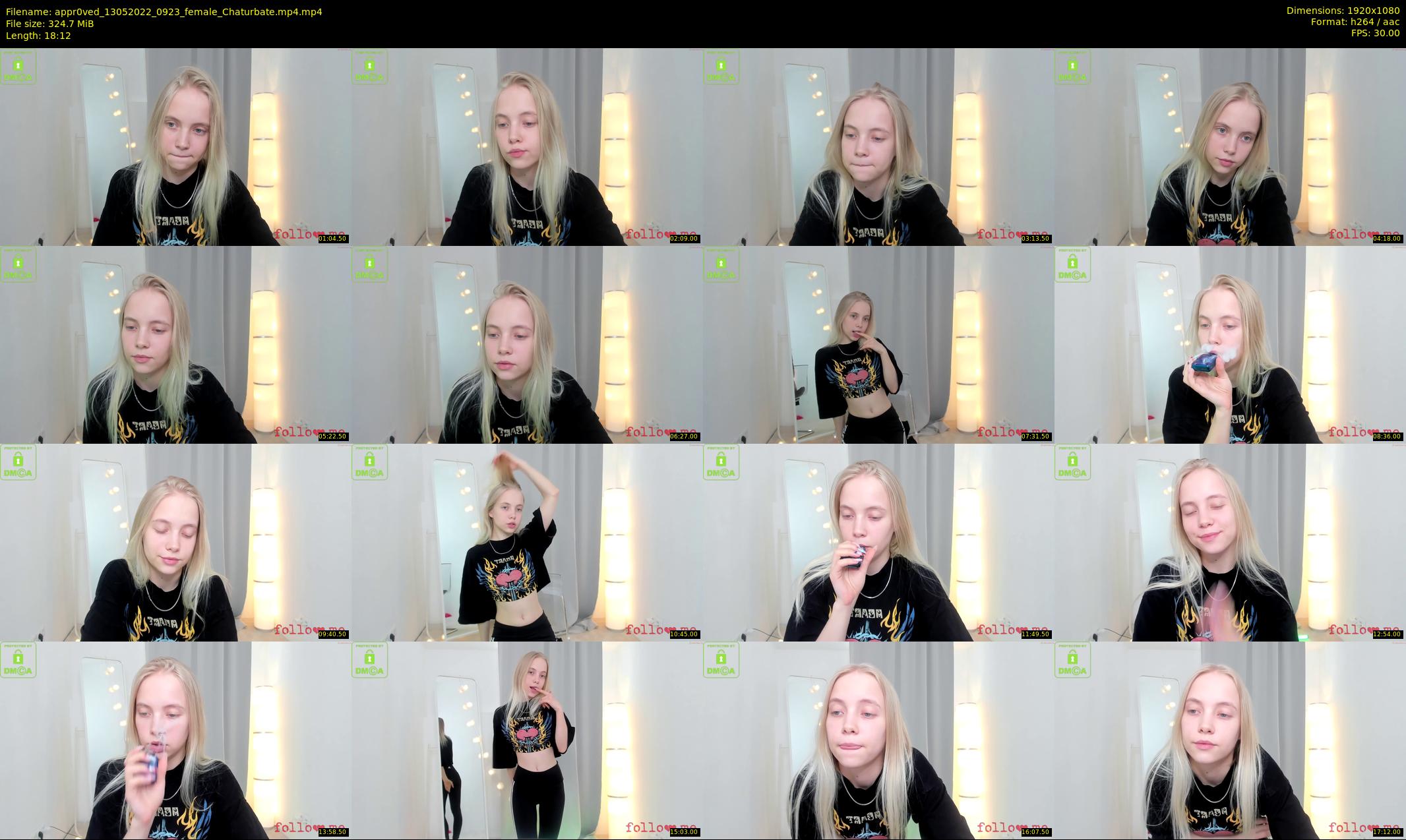 appr0ved — 19 minute Chaturbate female cam show recording, 1080p, May 13, 2022