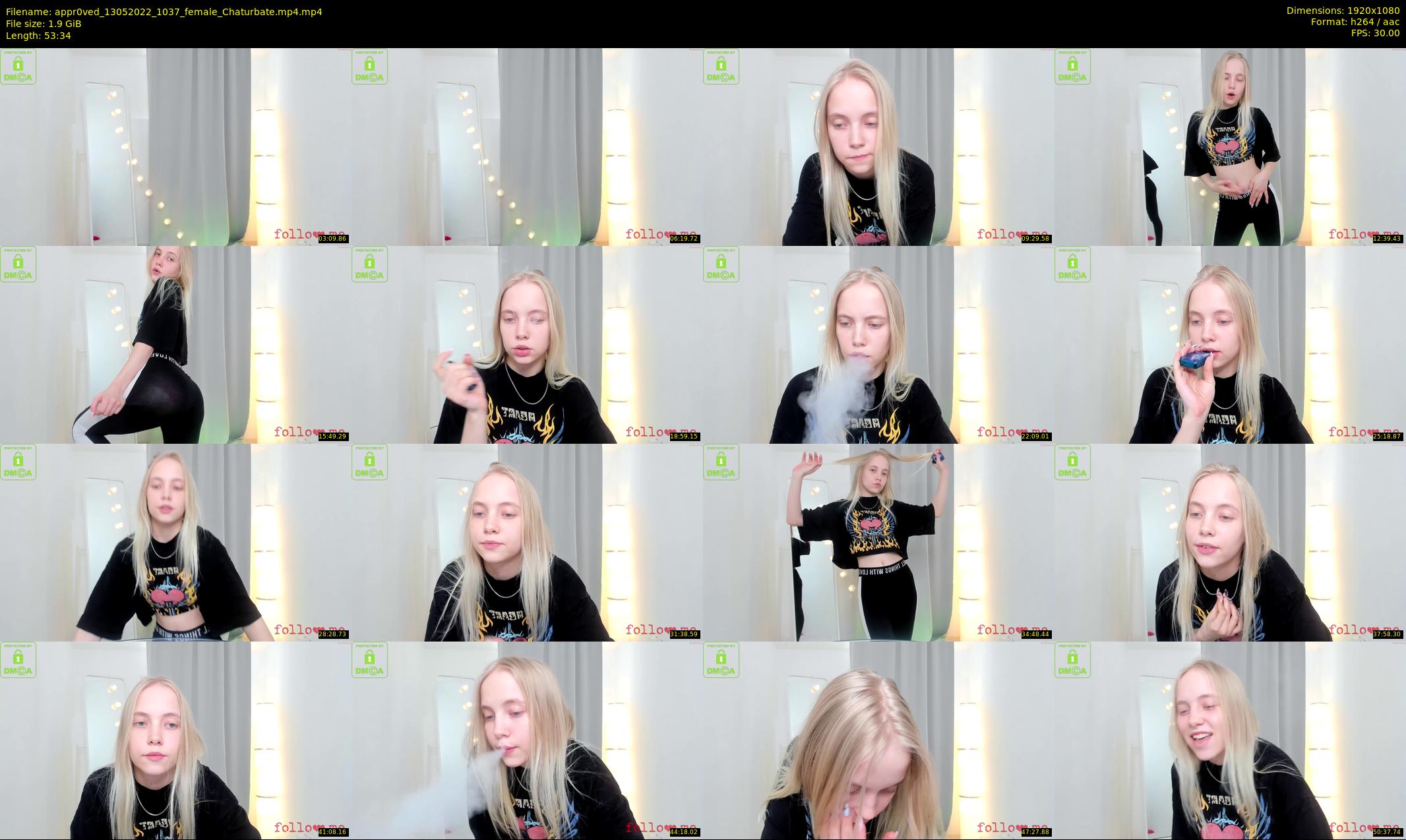 appr0ved — 54 minute Chaturbate female cam show recording, 1080p, May 13, 2022