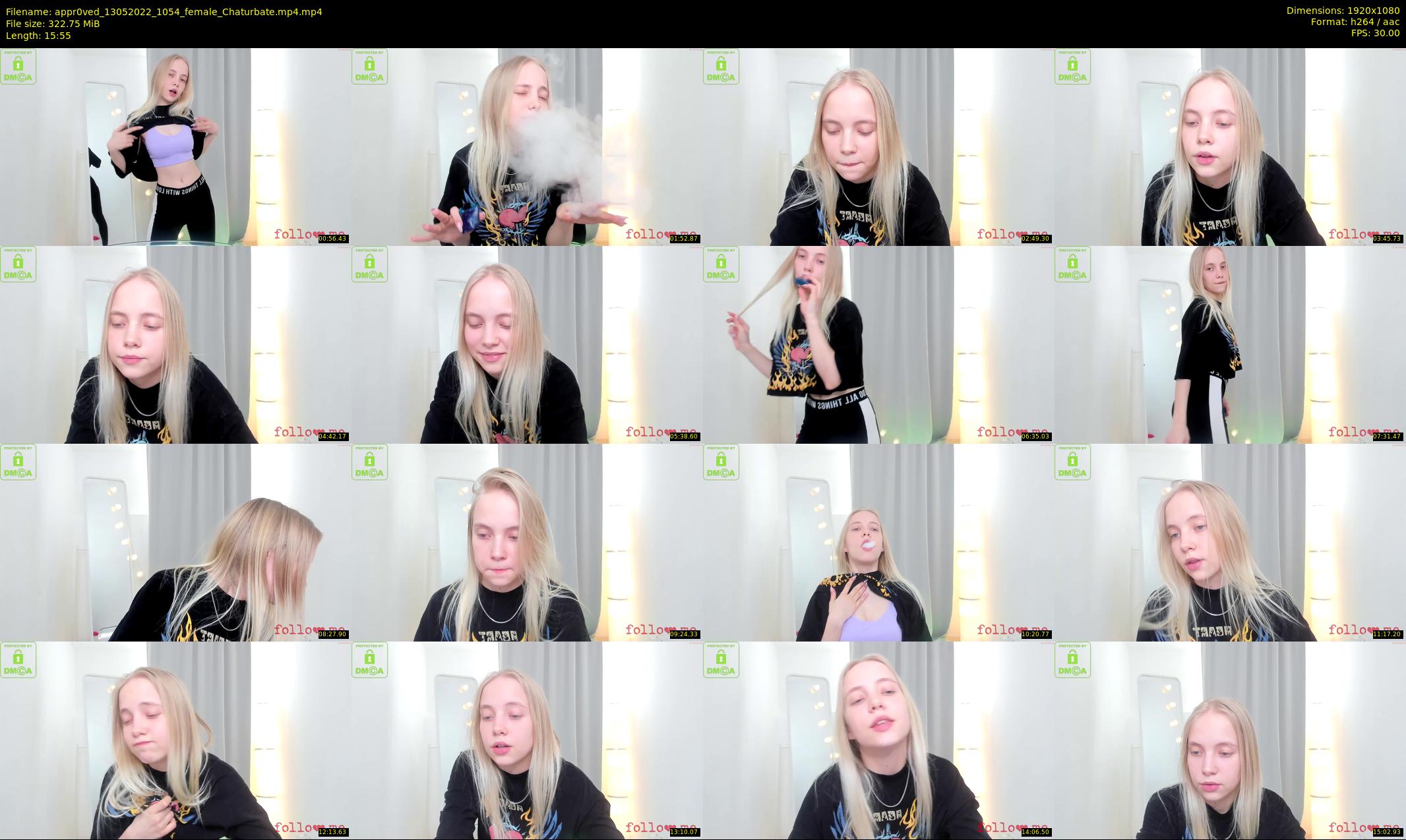 appr0ved — 16 minute Chaturbate female cam show recording, 1080p, May 13, 2022