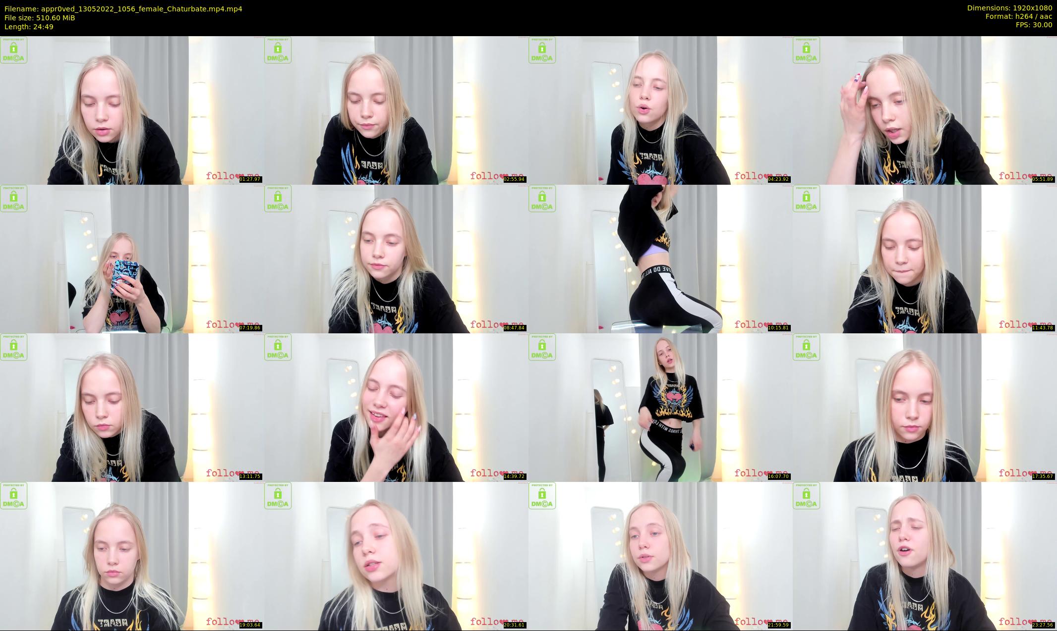 appr0ved — 25 minute Chaturbate female cam show recording, 1080p, May 13, 2022