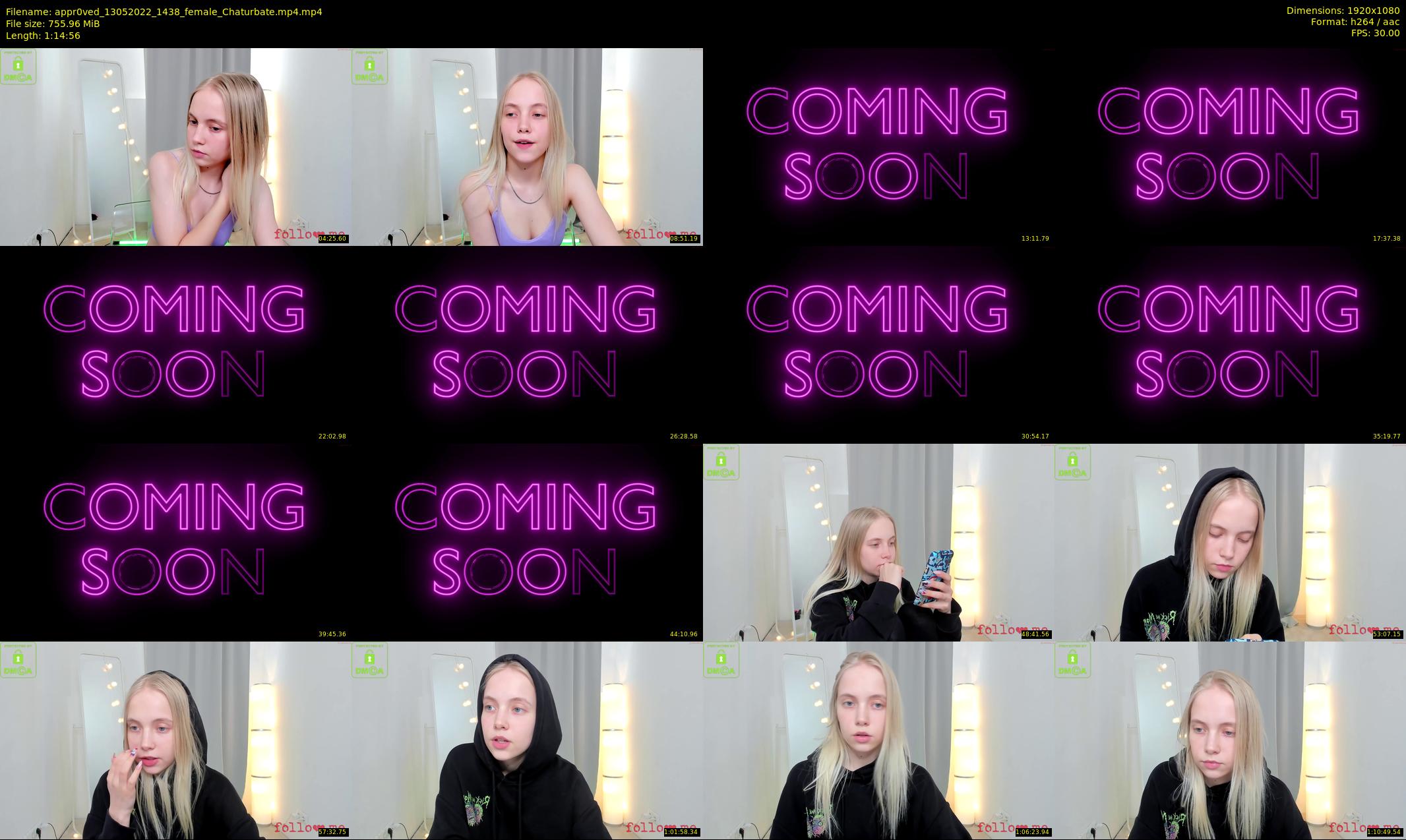 appr0ved — 75 minute Chaturbate female cam show recording, 1080p, May 13, 2022