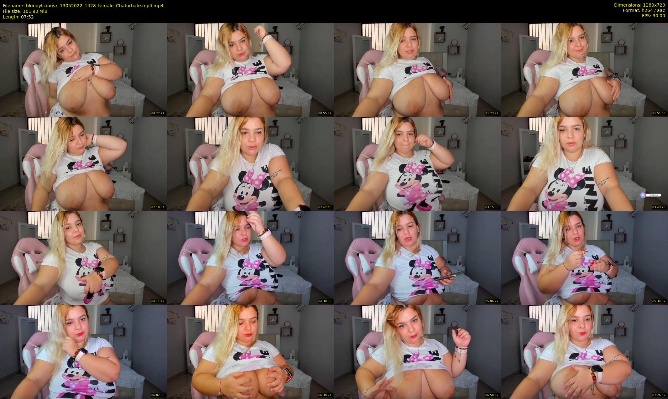 blondyliciousx — 8 minute Chaturbate female cam show recording, 720p, May 13, 2022