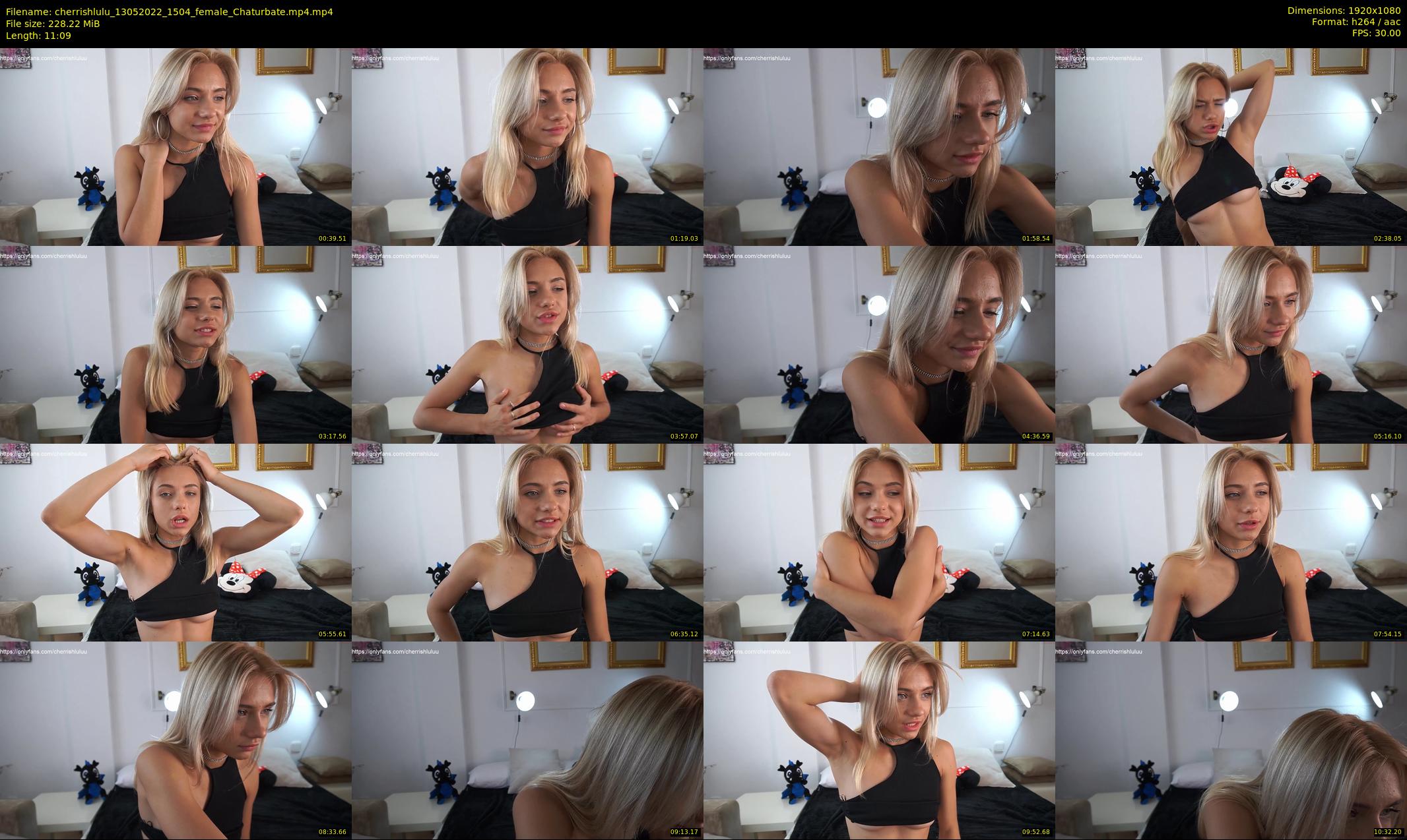 cherrishlulu — 12 minute Chaturbate female cam show recording, 1080p, May 13, 2022