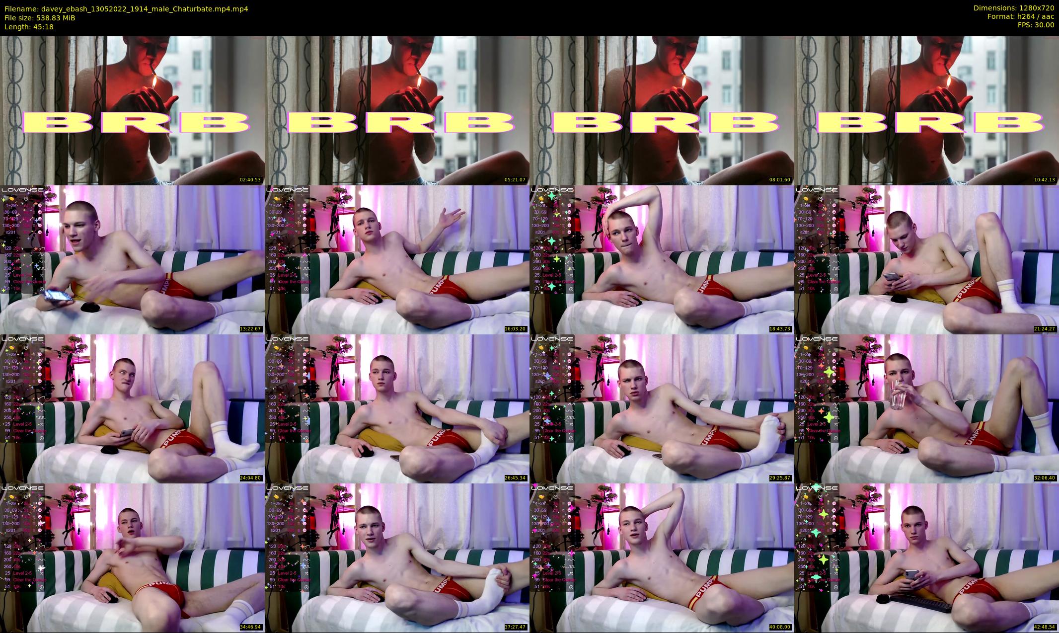 davey_ebash — 46 minute Chaturbate male cam show recording, 720p, May 13, 2022