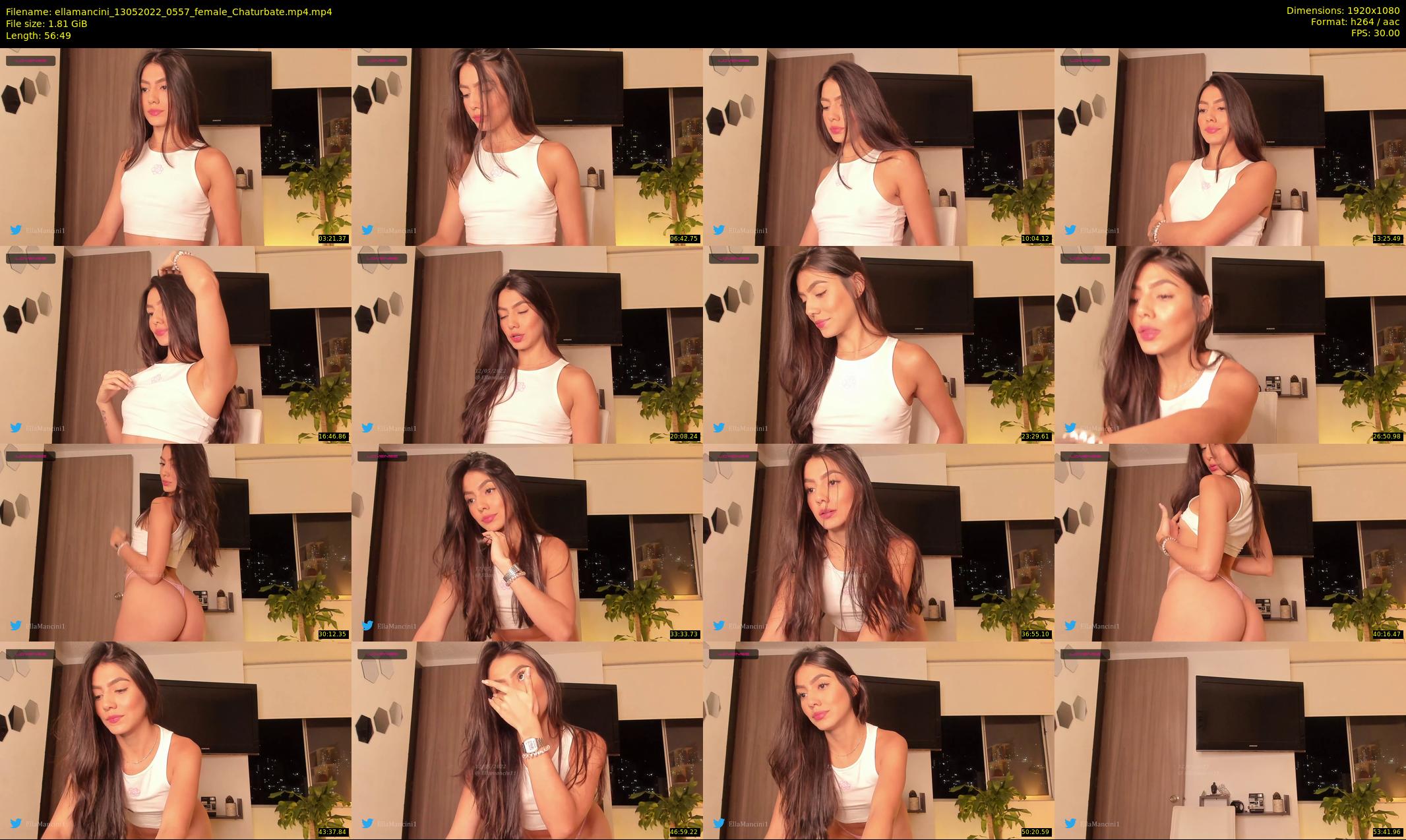 ellamancini — 57 minute Chaturbate female cam show recording, 1080p, May 13, 2022