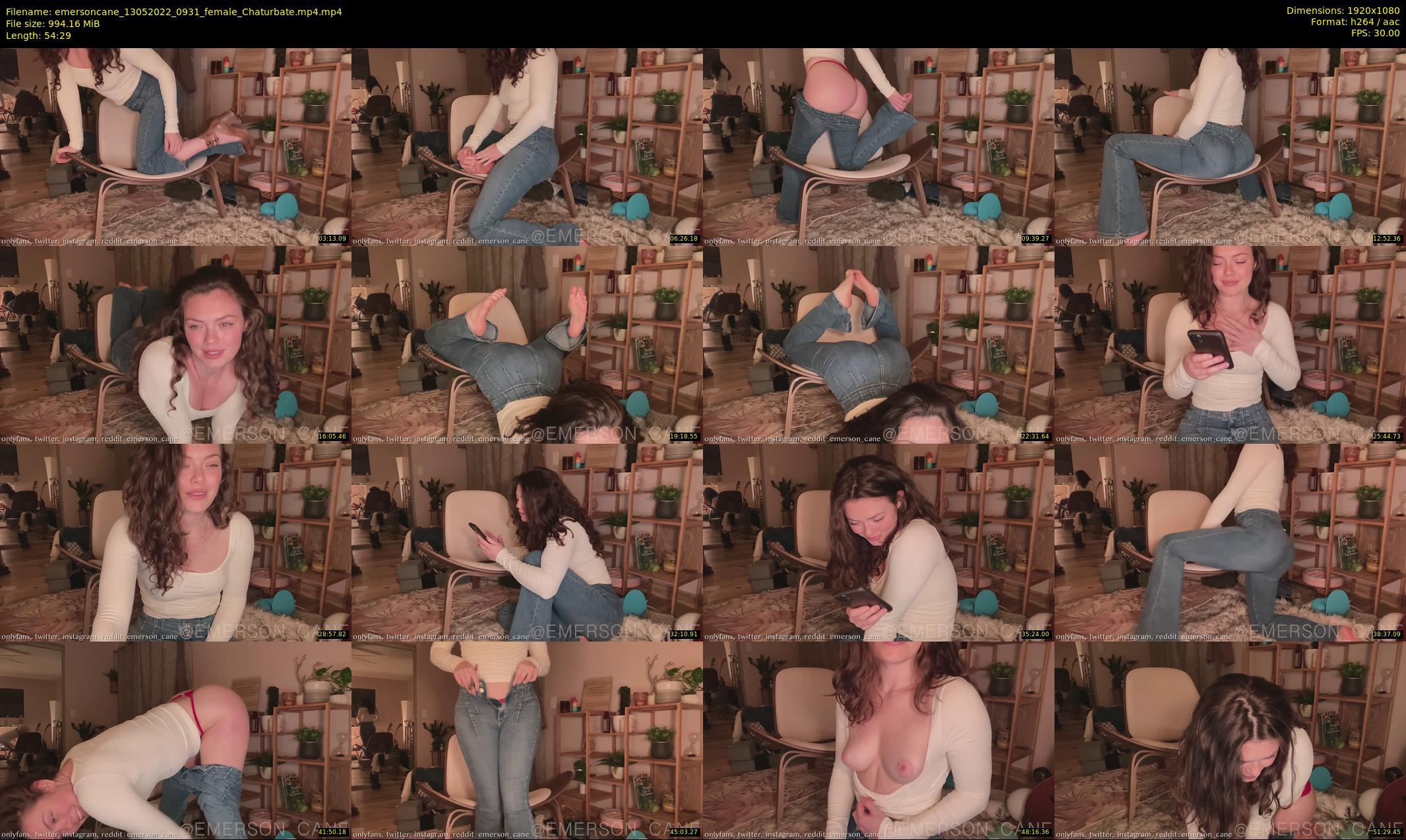 emersoncane — 55 minute Chaturbate female cam show recording, 1080p, May 13, 2022