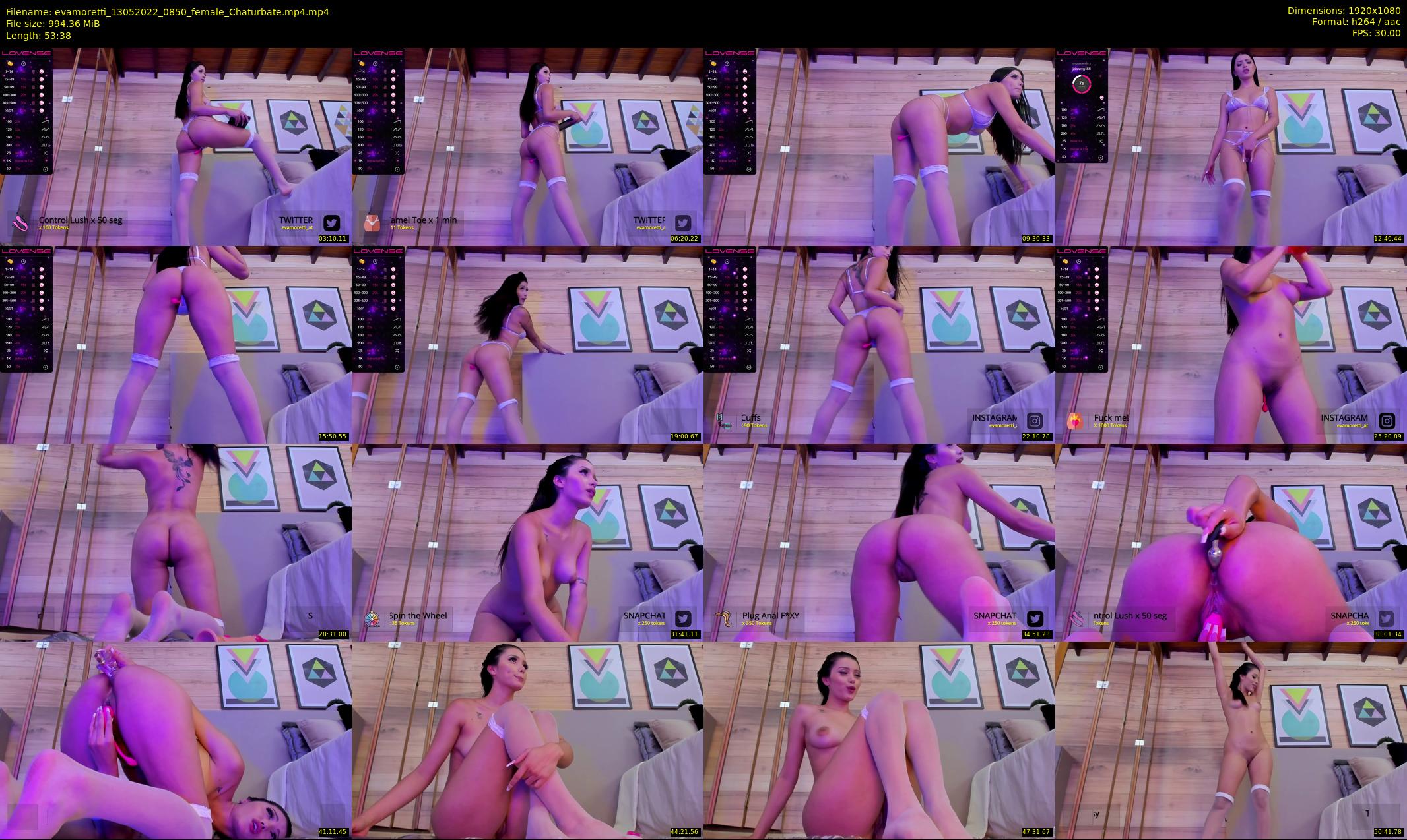 evamoretti — 54 minute Chaturbate female cam show recording, 1080p, May 13, 2022