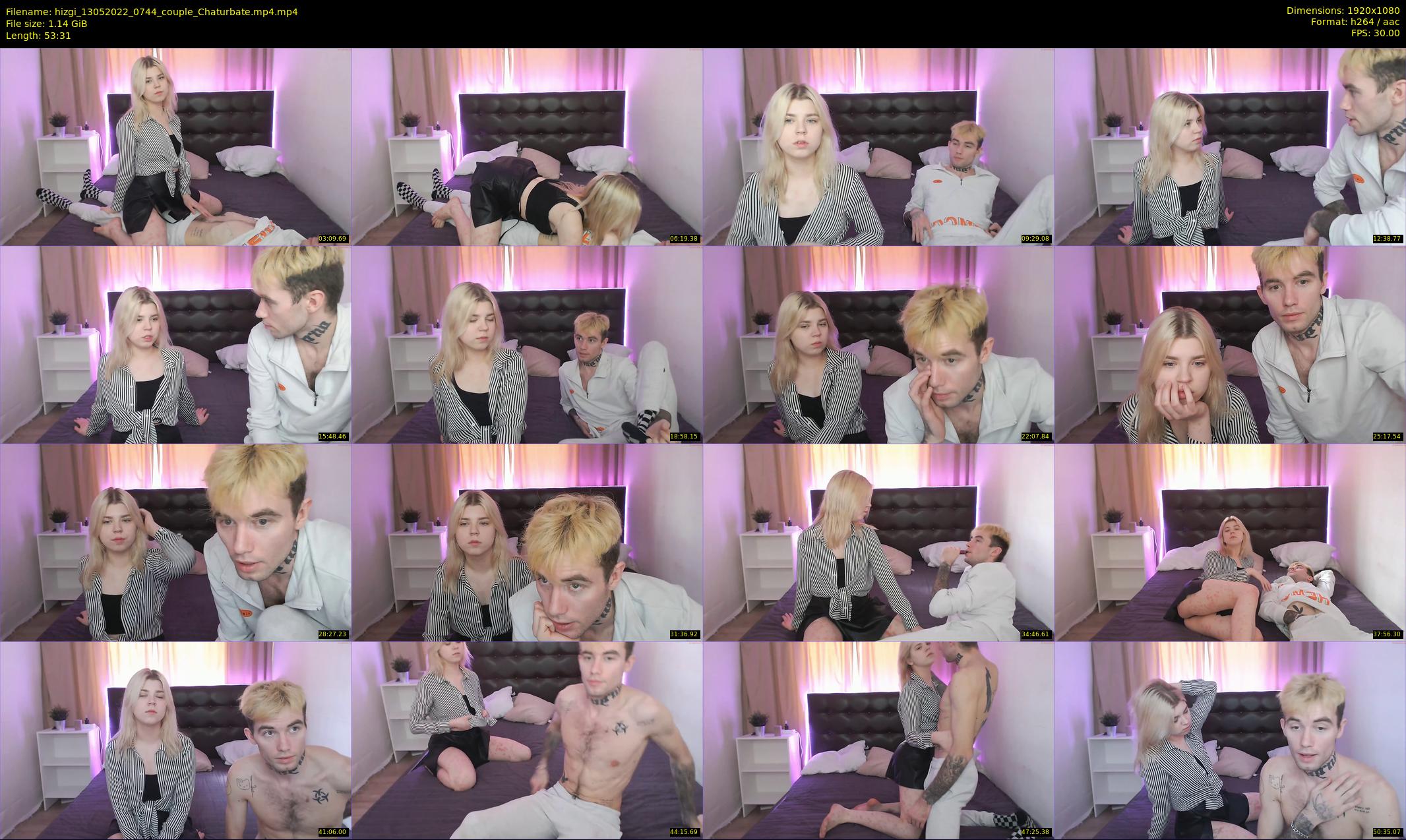 hizgi — 54 minute Chaturbate couple cam show recording, 1080p, May 13, 2022