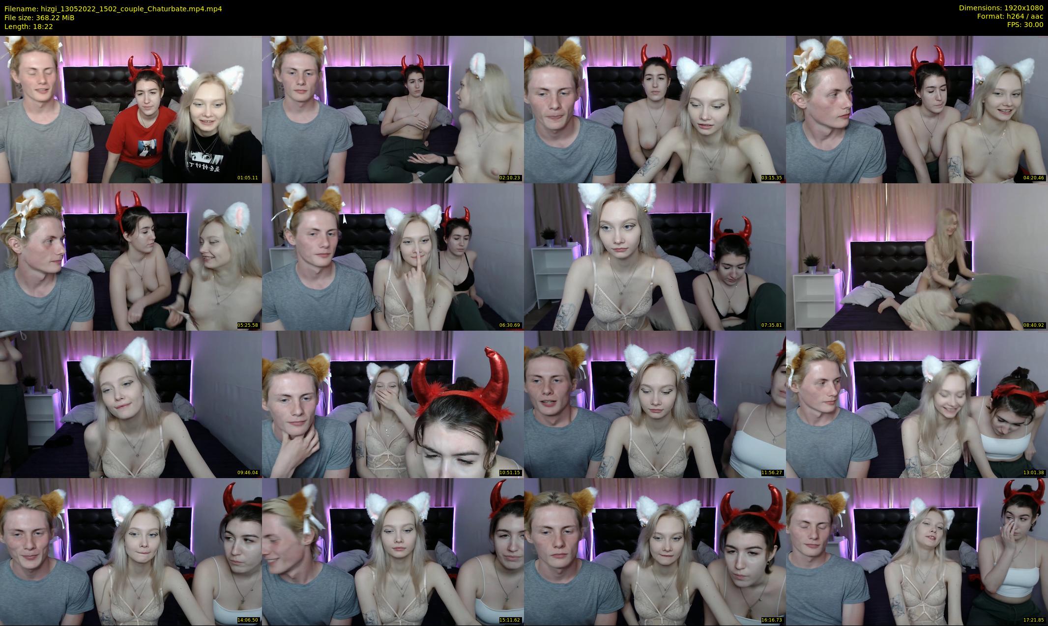 hizgi — 19 minute Chaturbate couple cam show recording, 1080p, May 13, 2022