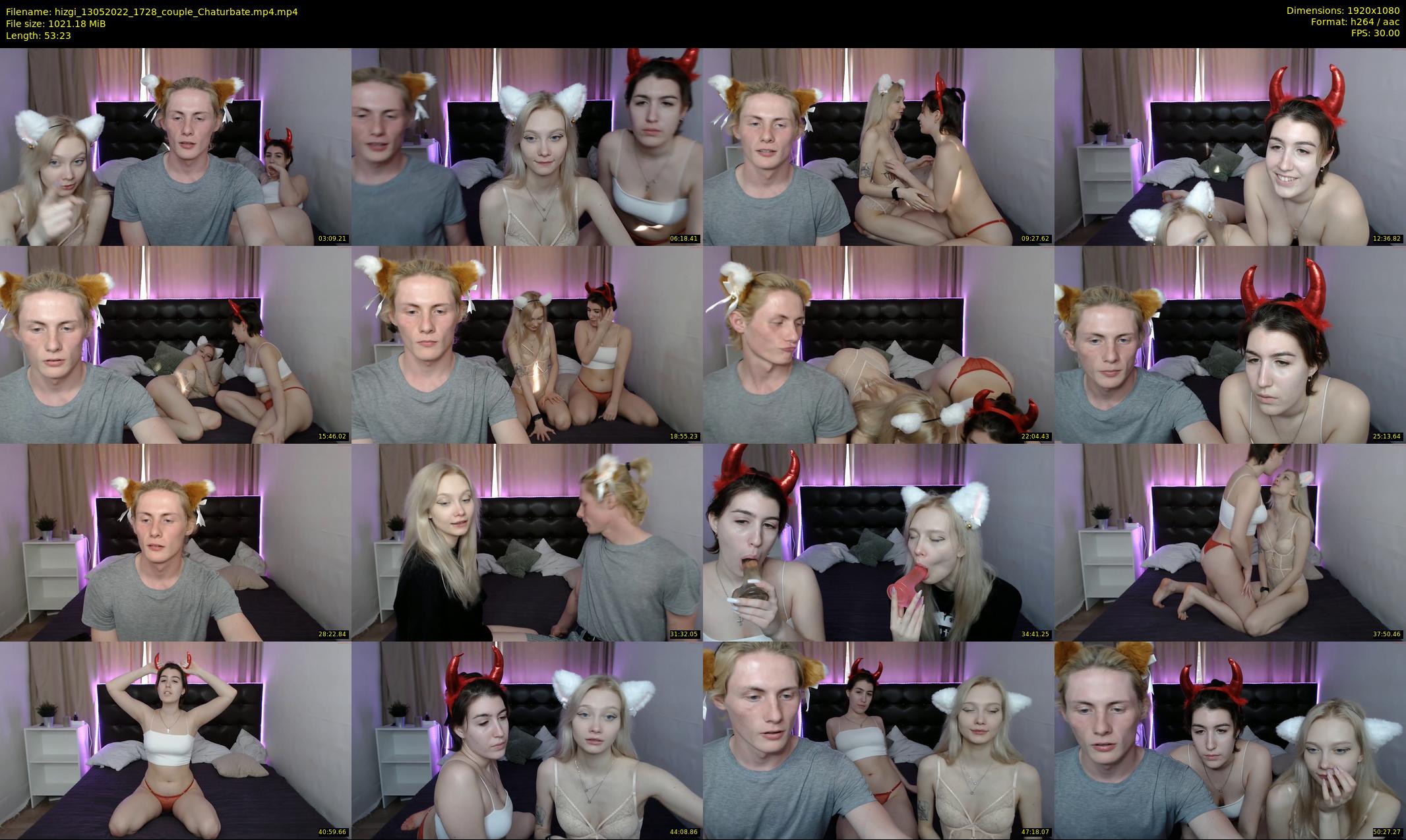 hizgi — 54 minute Chaturbate couple cam show recording, 1080p, May 13, 2022