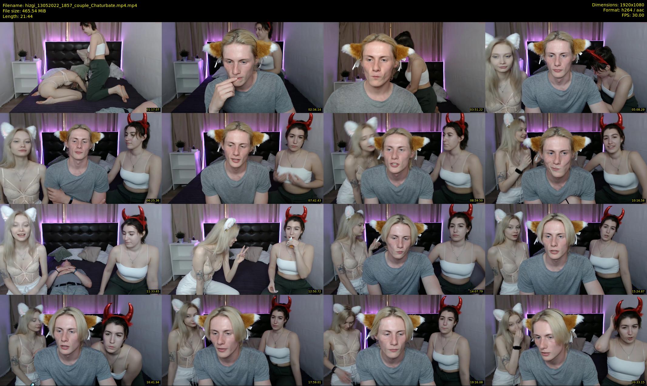 hizgi — 22 minute Chaturbate couple cam show recording, 1080p, May 13, 2022