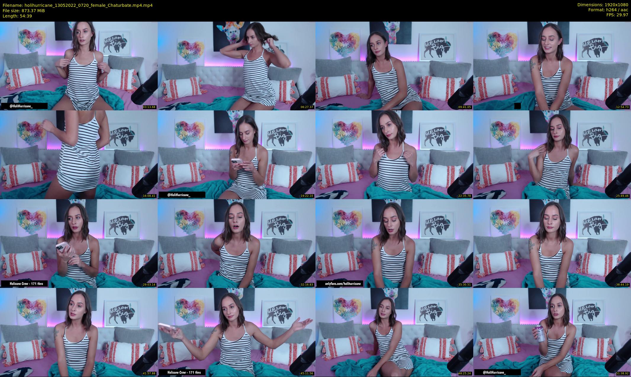 holihurricane — 55 minute Chaturbate female cam show recording, 1080p, May 13, 2022