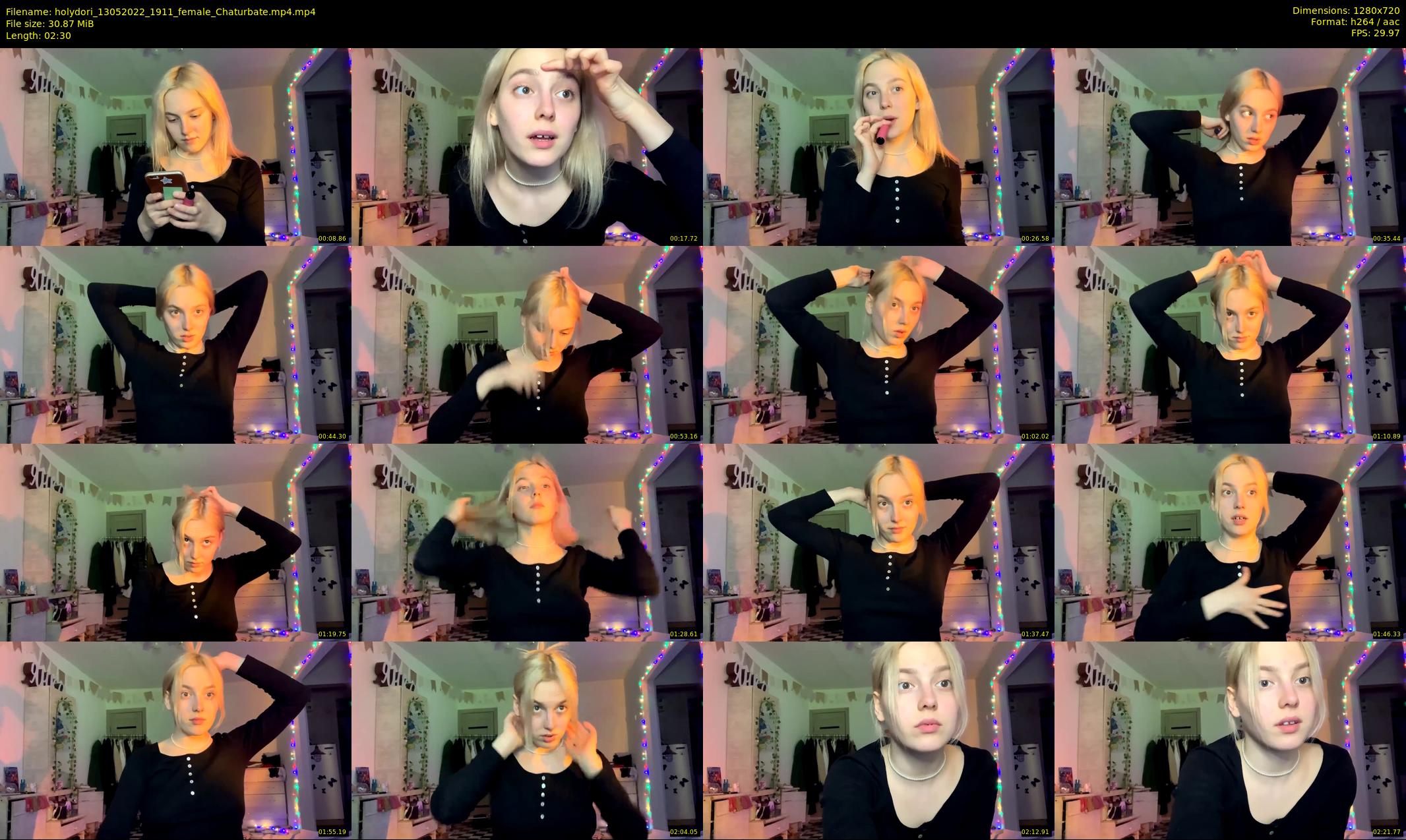 holydori — 3 minute Chaturbate female cam show recording, 720p, May 13, 2022