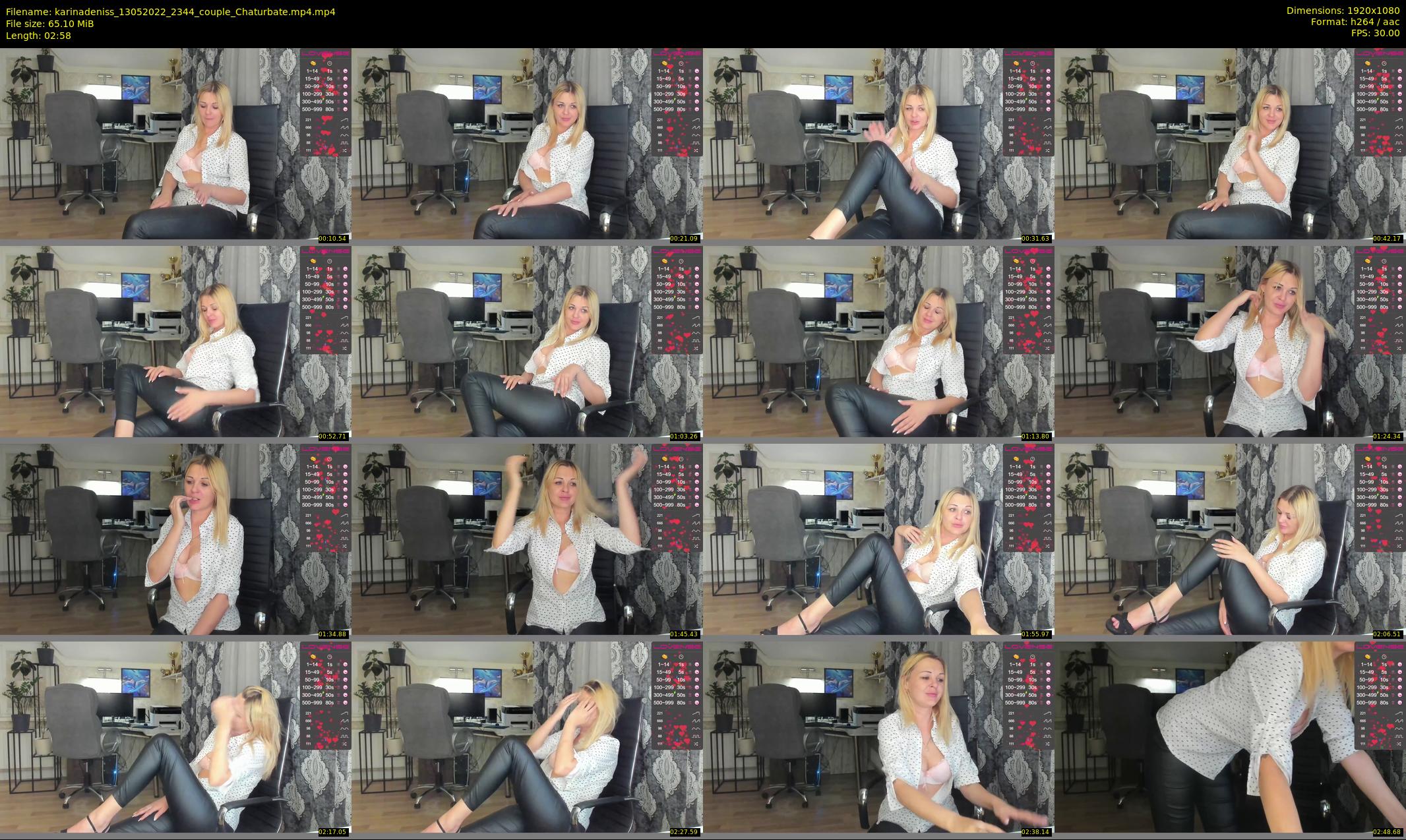karinadeniss — 3 minute Chaturbate couple cam show recording, 1080p, May 13, 2022