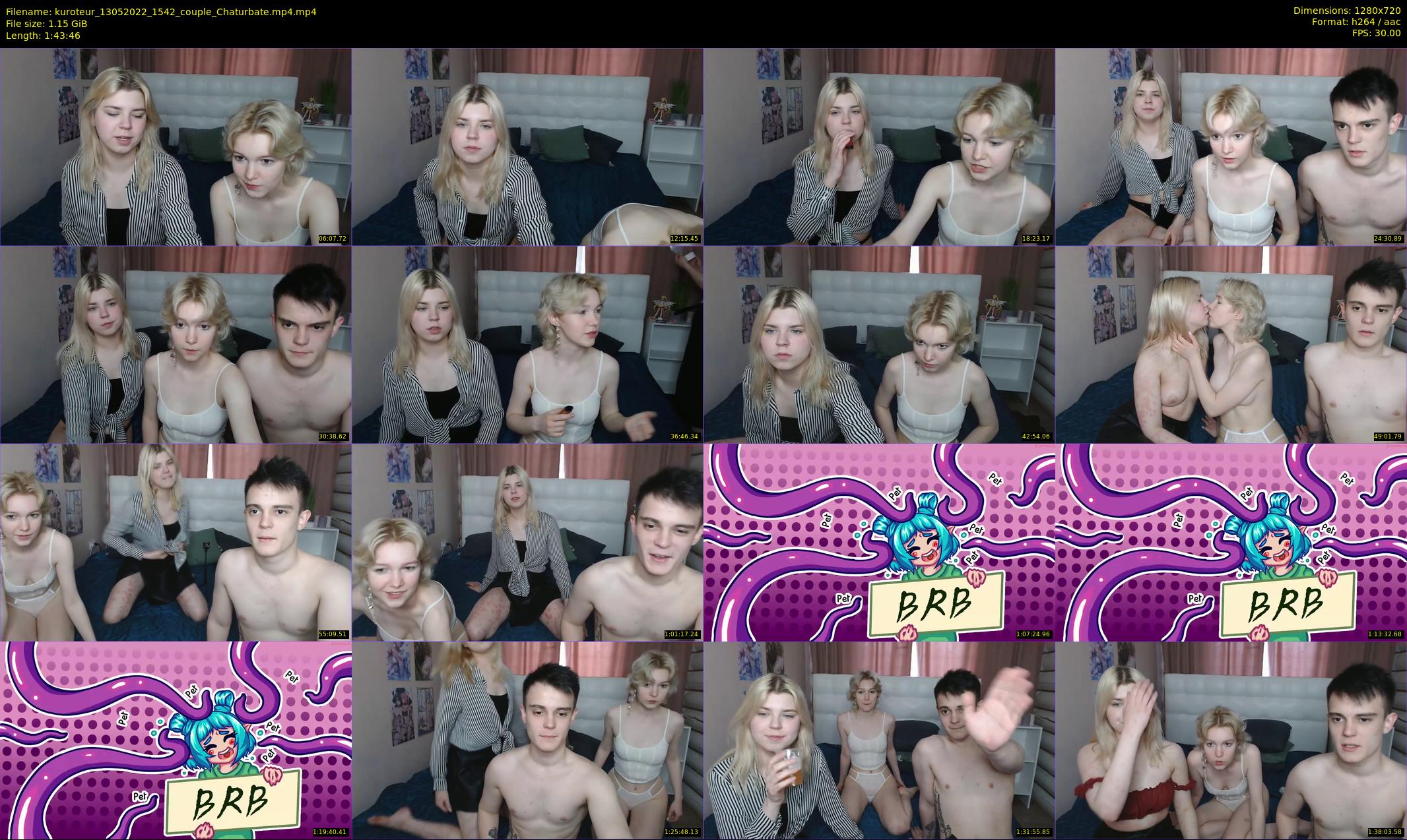 kuroteur — 104 minute Chaturbate couple cam show recording, 720p, May 13, 2022