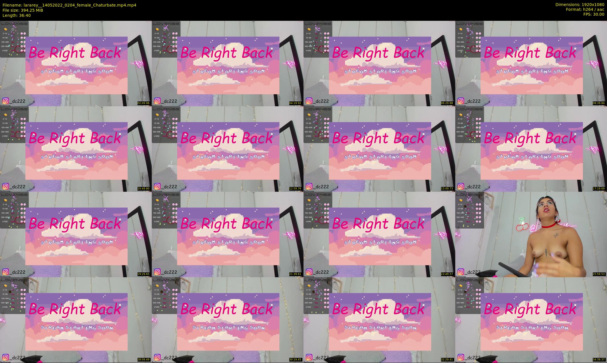 lararey_ — 37 minute Chaturbate female cam show recording, 1080p, May 14, 2022