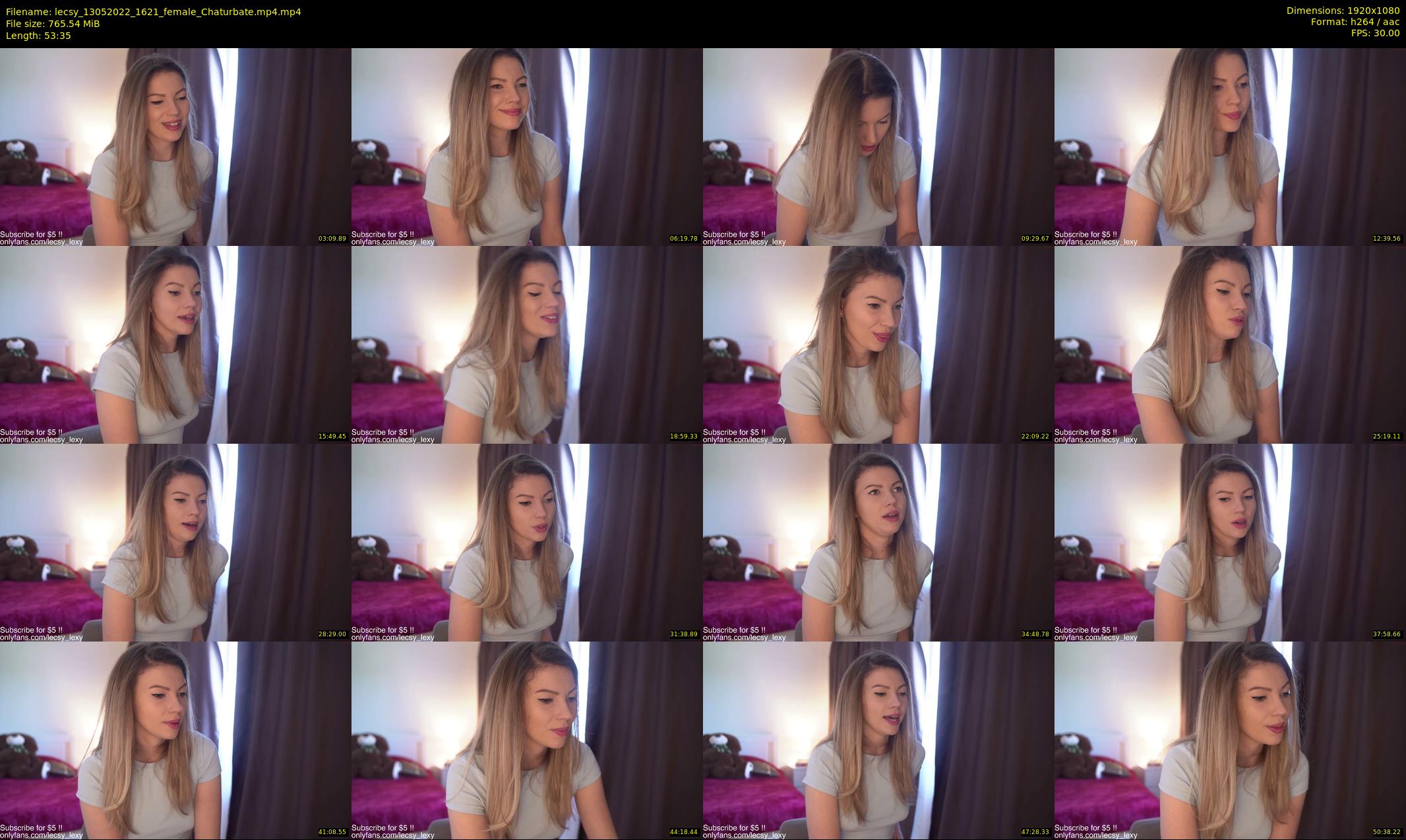 lecsy — 54 minute Chaturbate female cam show recording, 1080p, May 13, 2022