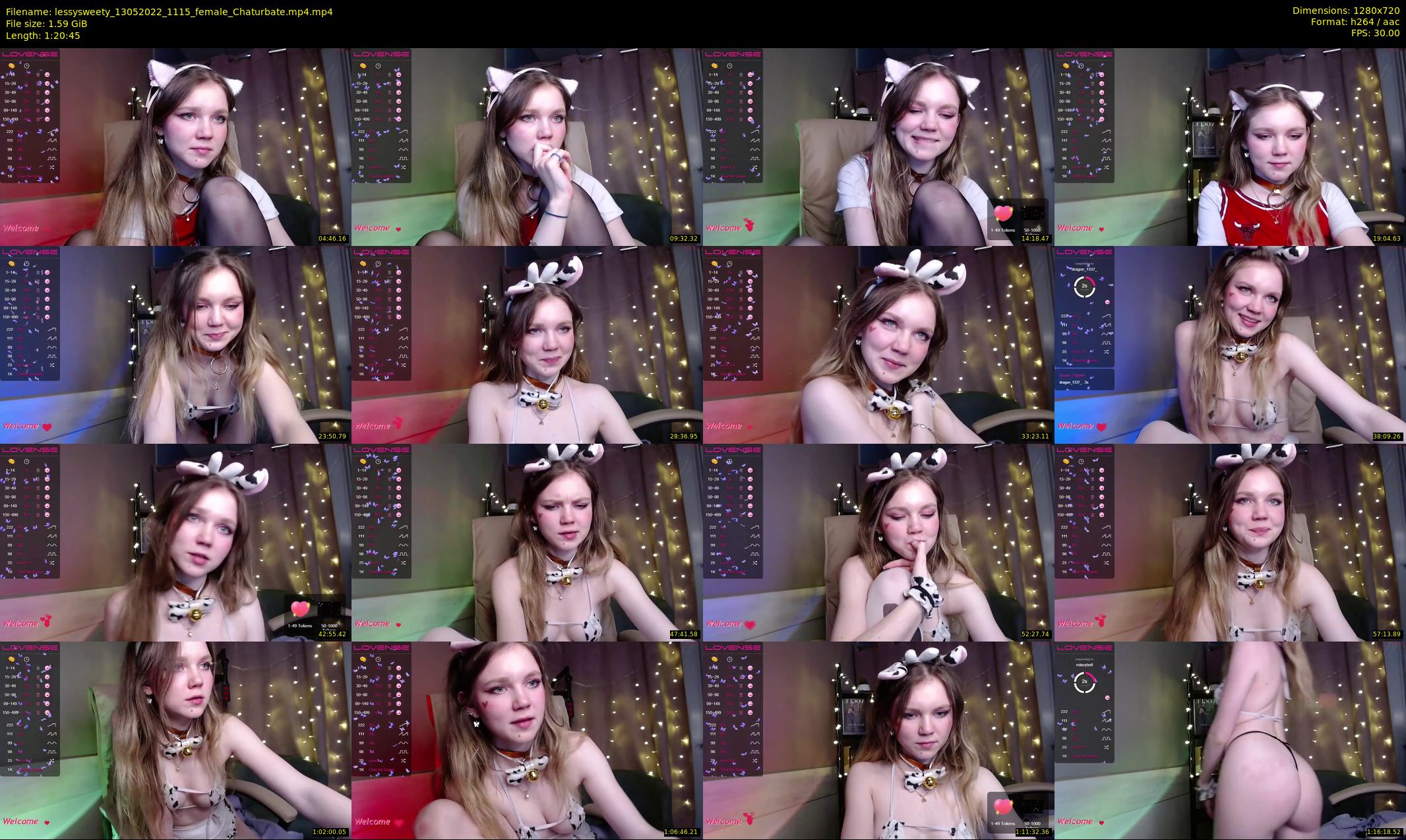 lessysweety — 81 minute Chaturbate female cam show recording, 720p, May 13, 2022