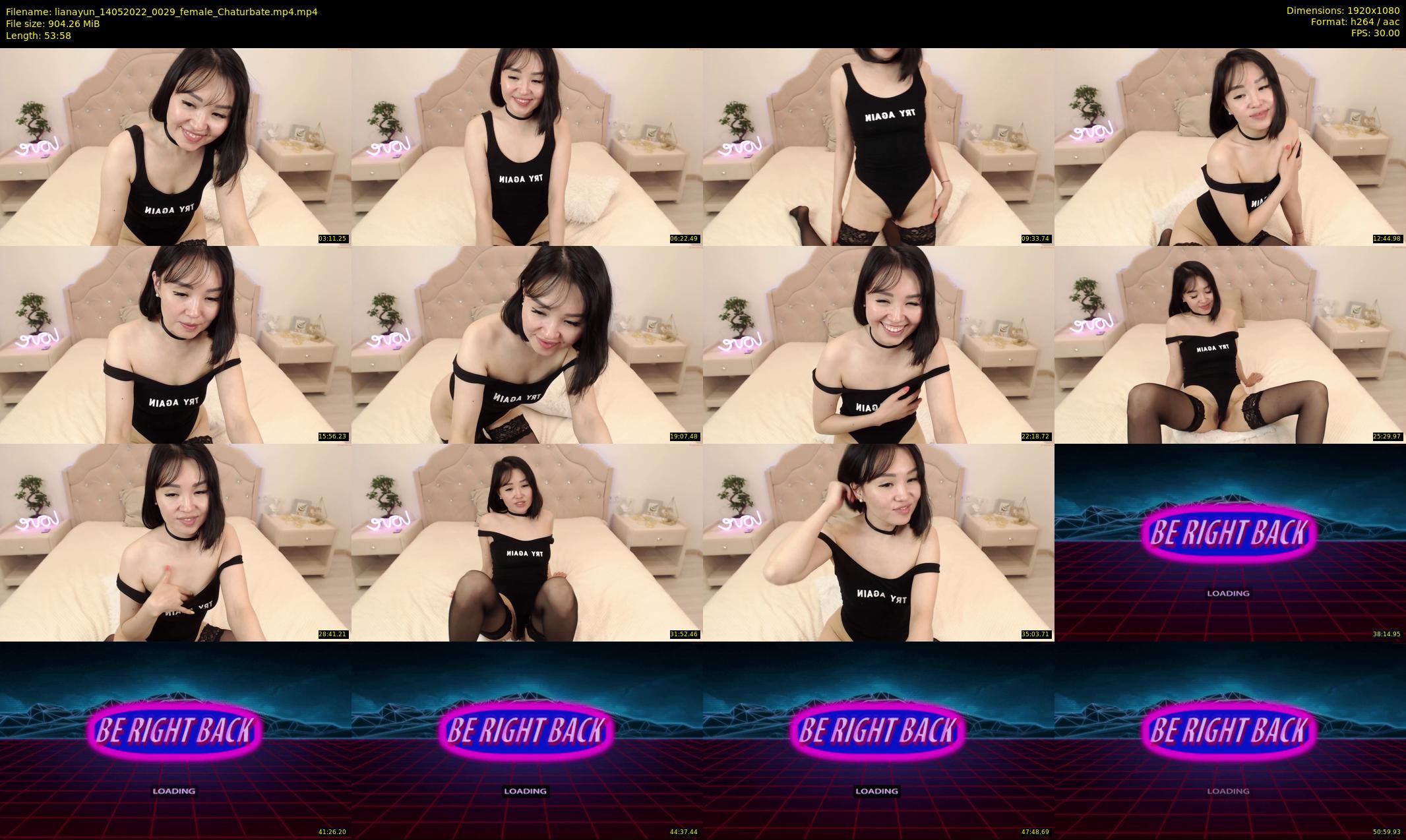 lianayun — 54 minute Chaturbate female cam show recording, 1080p, May 14, 2022