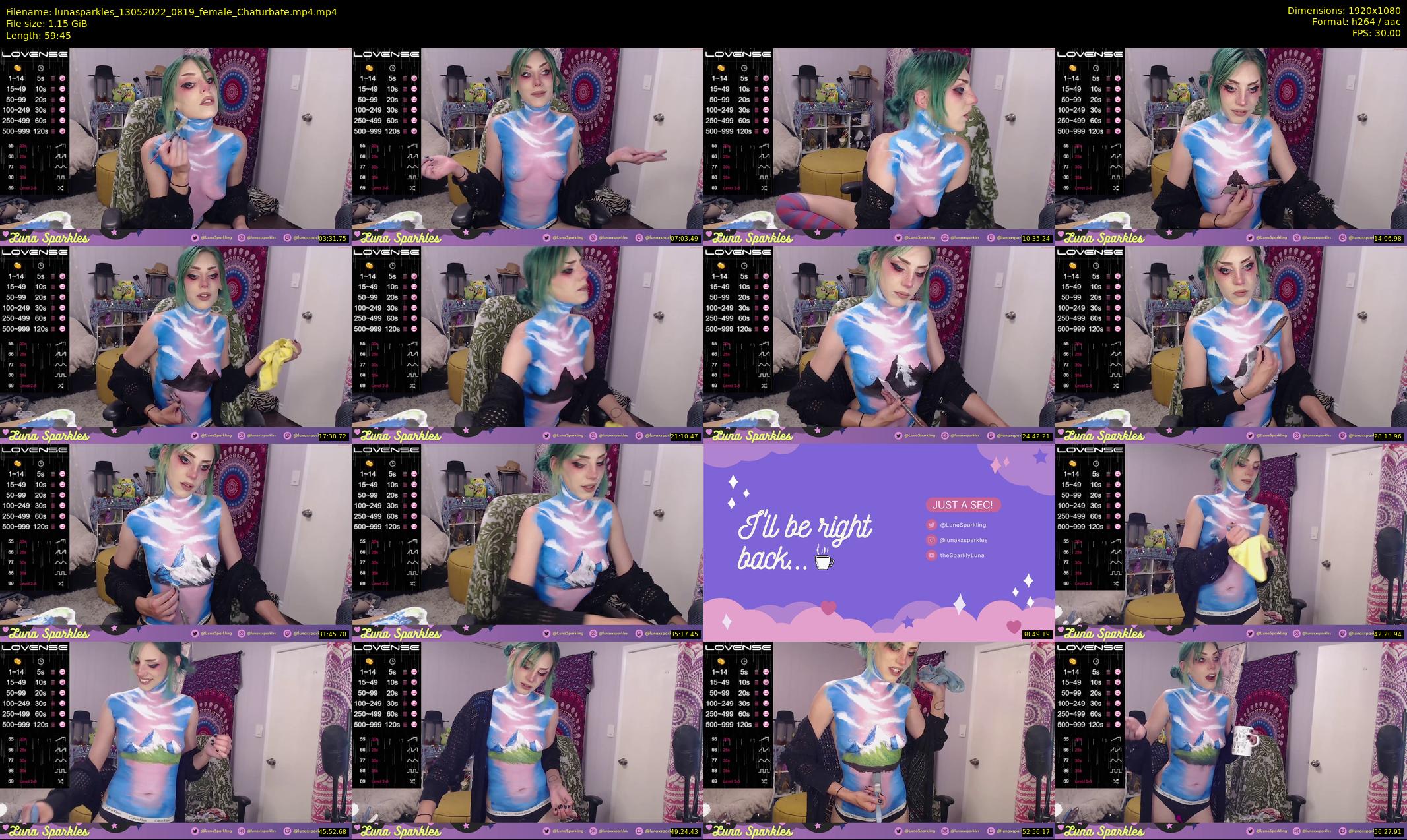 lunasparkles — 60 minute Chaturbate female cam show recording, 1080p, May 13, 2022