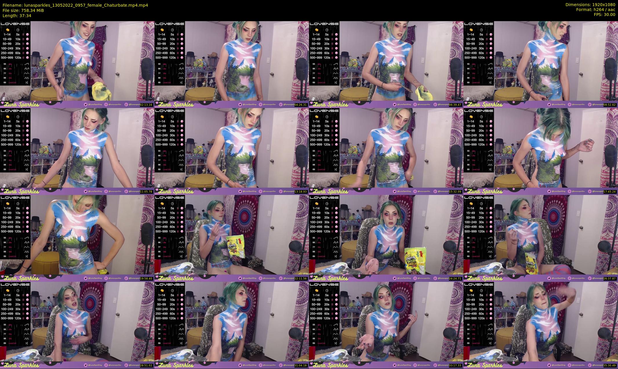lunasparkles — 38 minute Chaturbate female cam show recording, 1080p, May 13, 2022