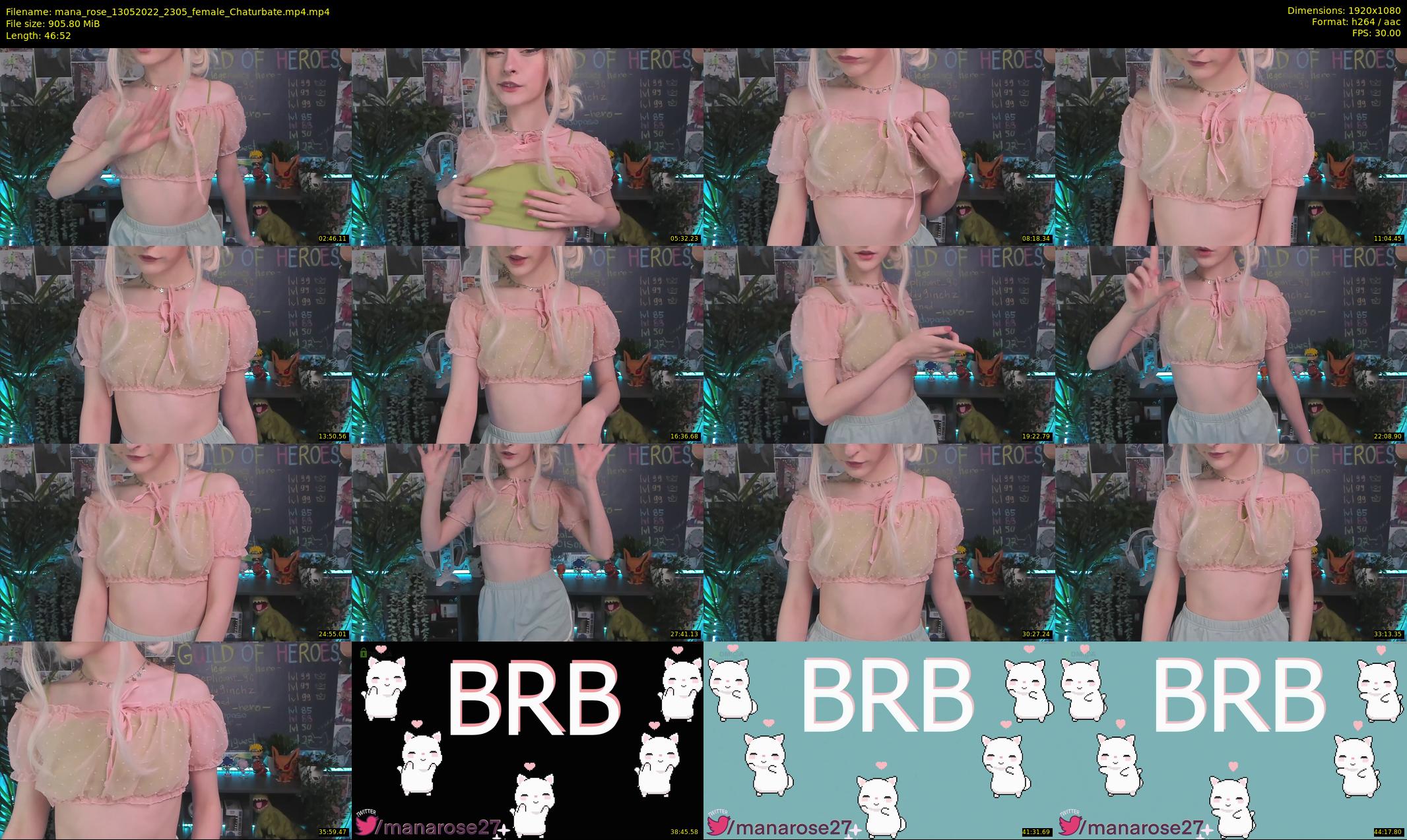 mana_rose — 47 minute Chaturbate female cam show recording, 1080p, May 13, 2022