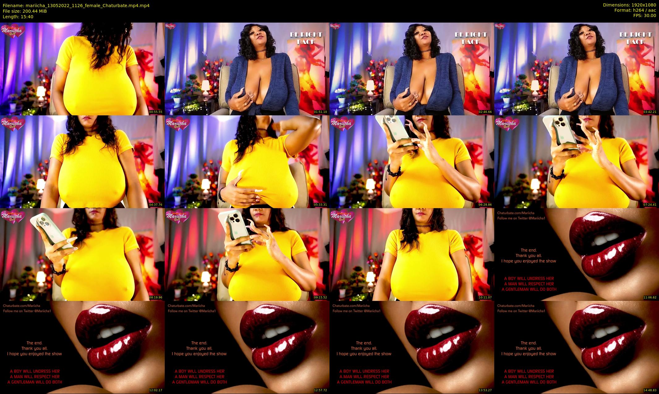mariicha — 16 minute Chaturbate female cam show recording, 1080p, May 13, 2022