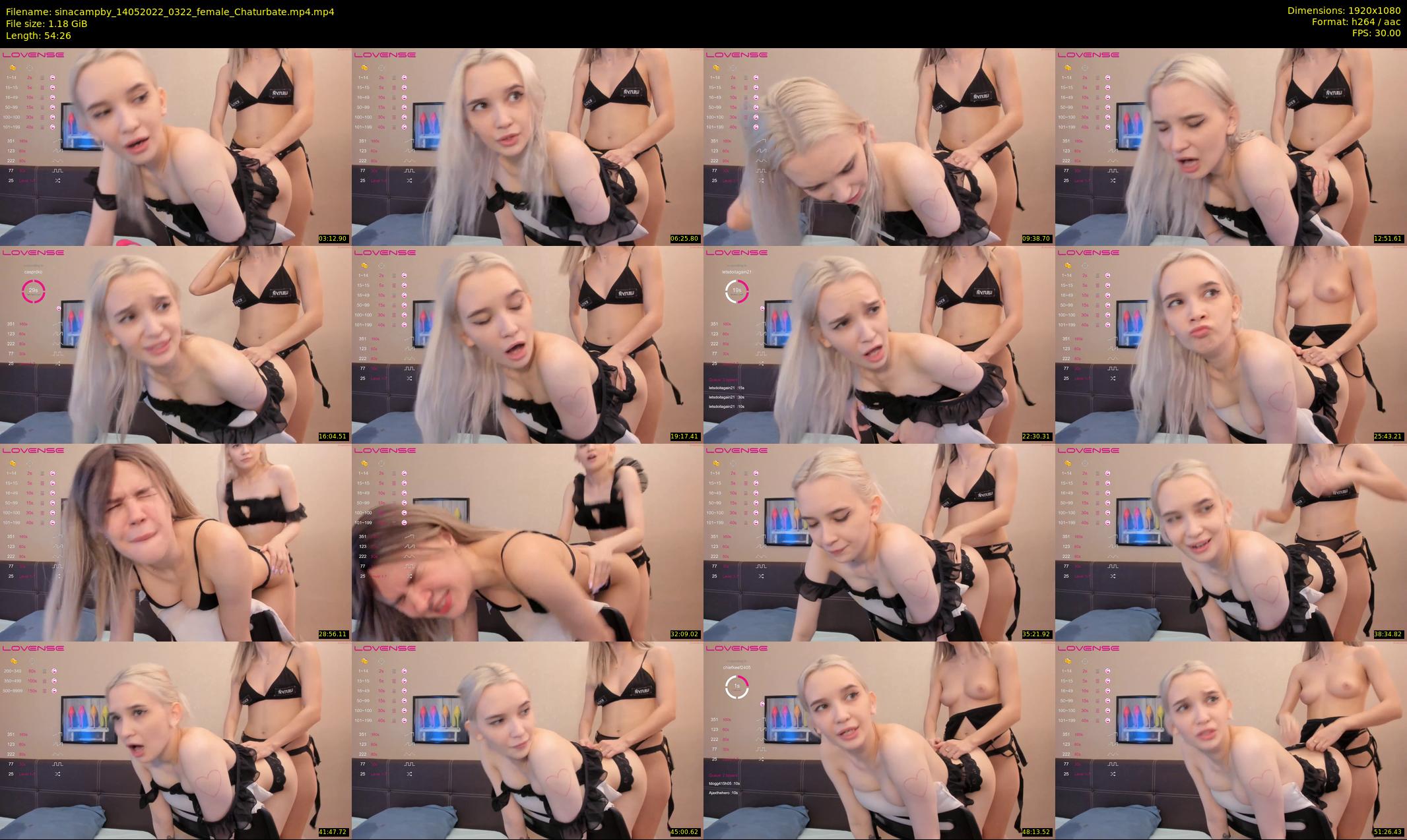 sinacampby — 55 minute Chaturbate couple cam show recording, 1080p, May 14, 2022