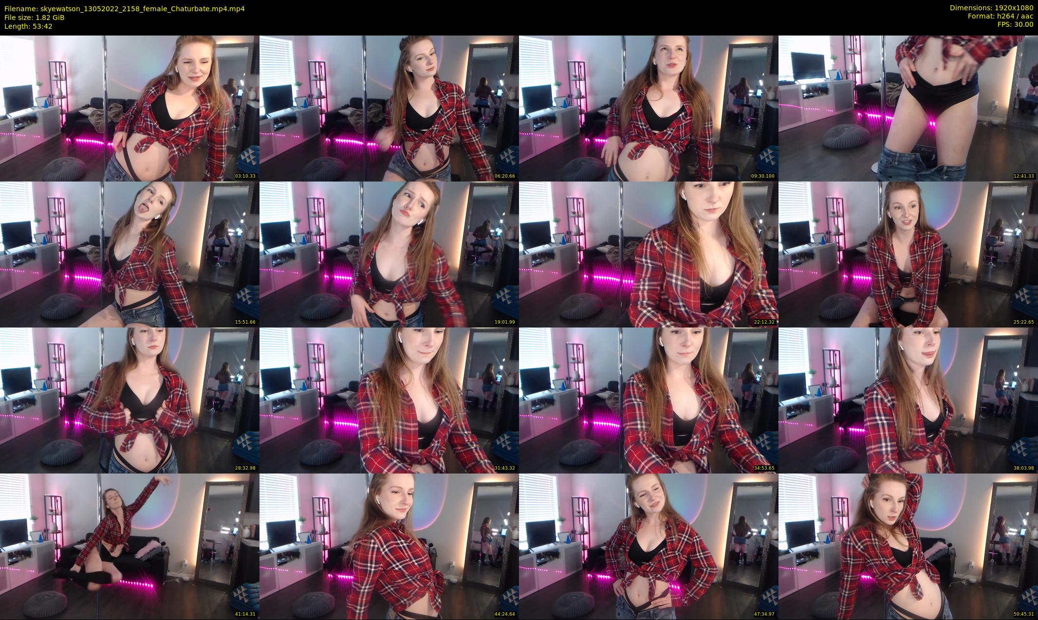 skyewatson — 54 minute Chaturbate female cam show recording, 1080p, May 13, 2022