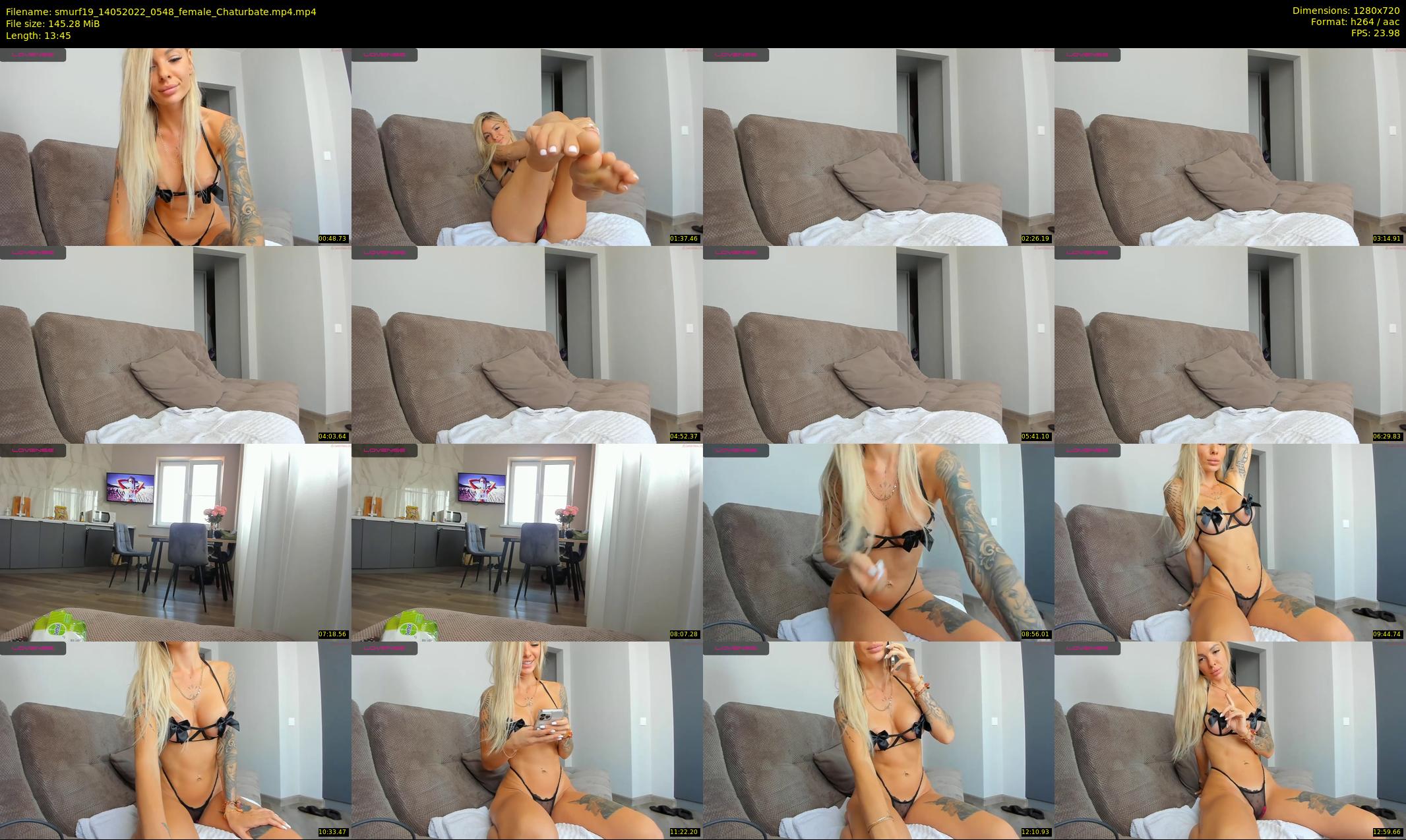smurf19 — 14 minute Chaturbate female cam show recording, 720p, May 14, 2022