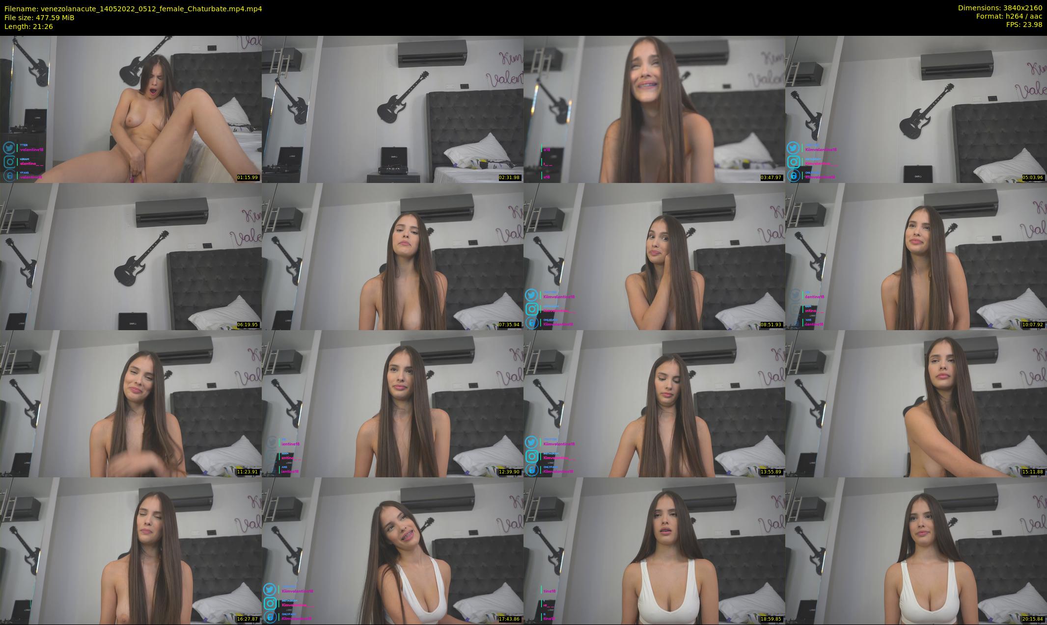 venezolanacute — 22 minute Chaturbate female cam show recording, 4K, May 14, 2022