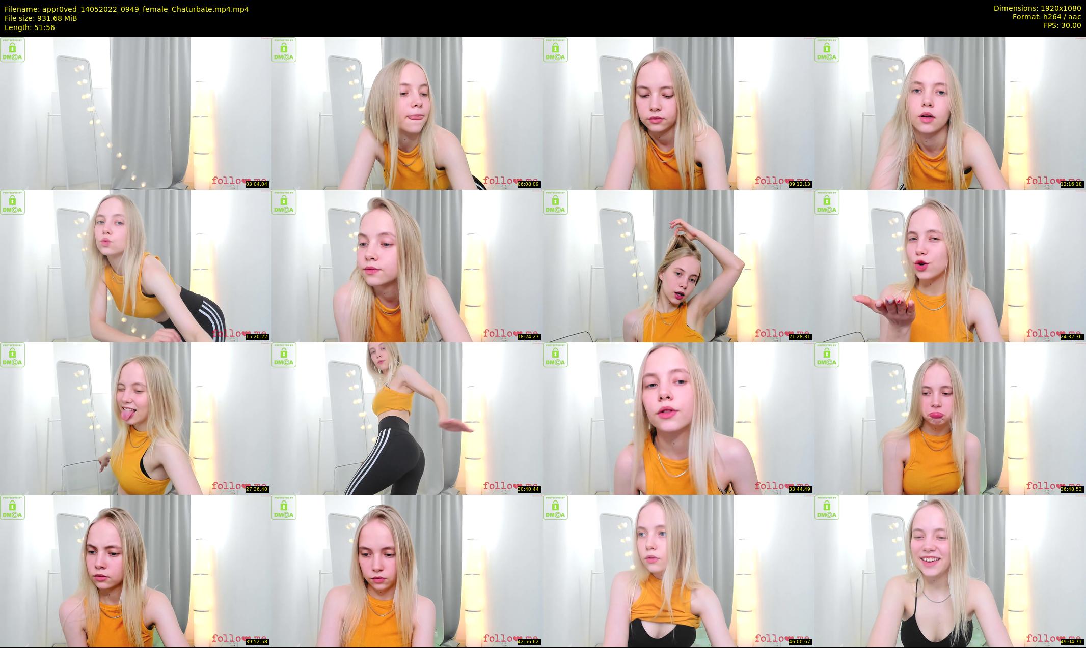 appr0ved — 52 minute Chaturbate female cam show recording, 1080p, May 14, 2022