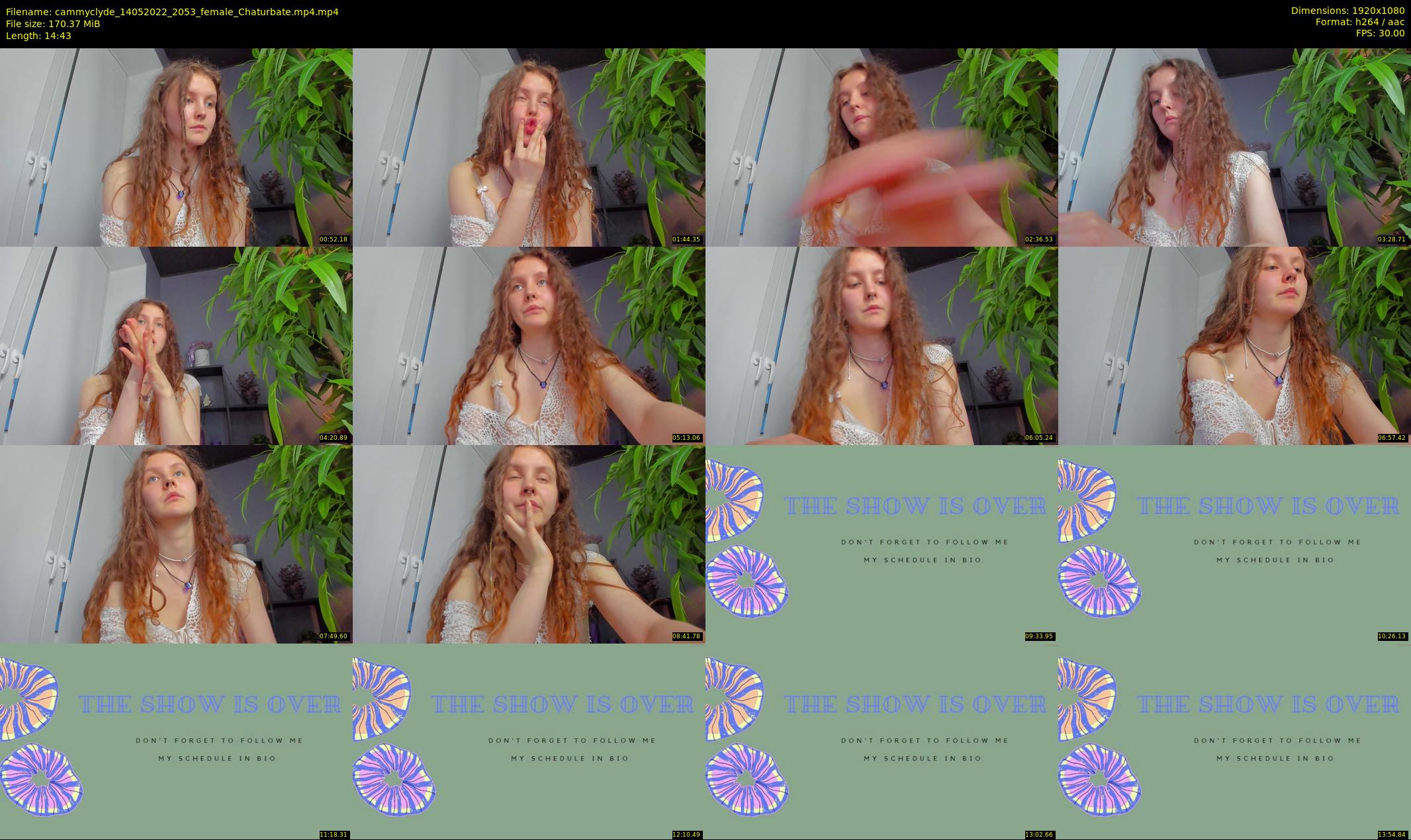 cammyclyde — 15 minute Chaturbate female cam show recording, 1080p, May 14, 2022