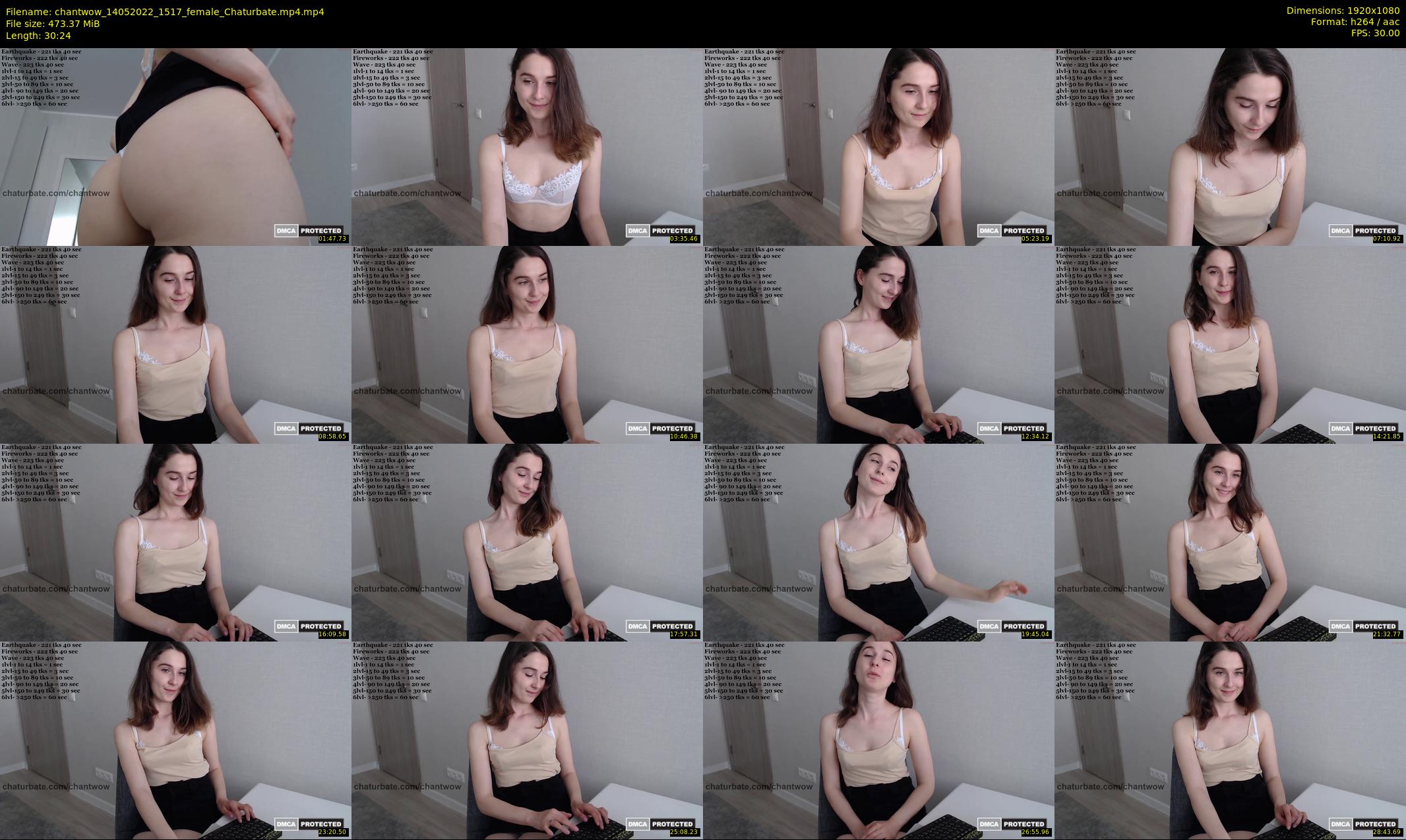 chantwow — 31 minute Chaturbate female cam show recording, 1080p, May 14, 2022