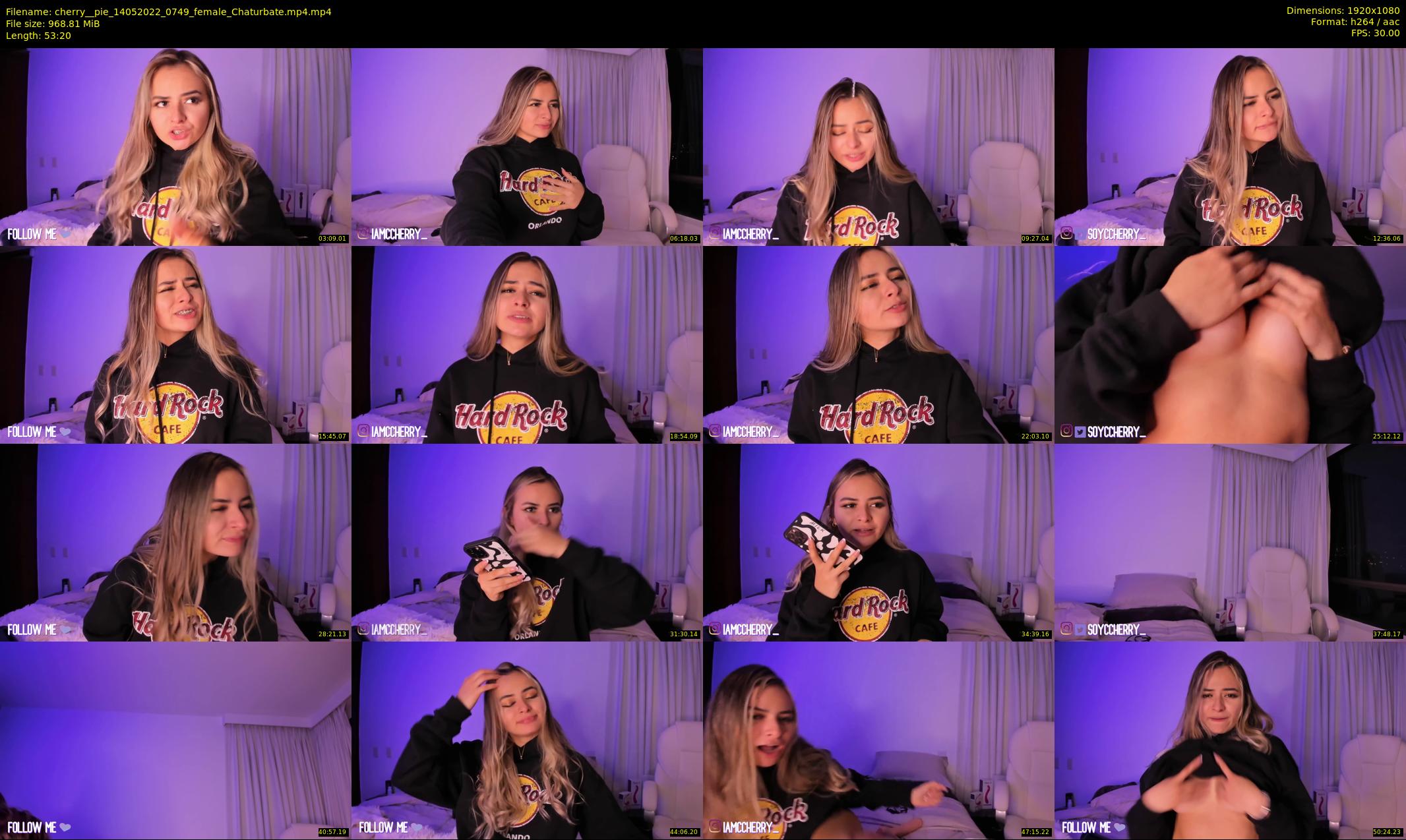 cherry__pie — 54 minute Chaturbate female cam show recording, 1080p, May 14, 2022