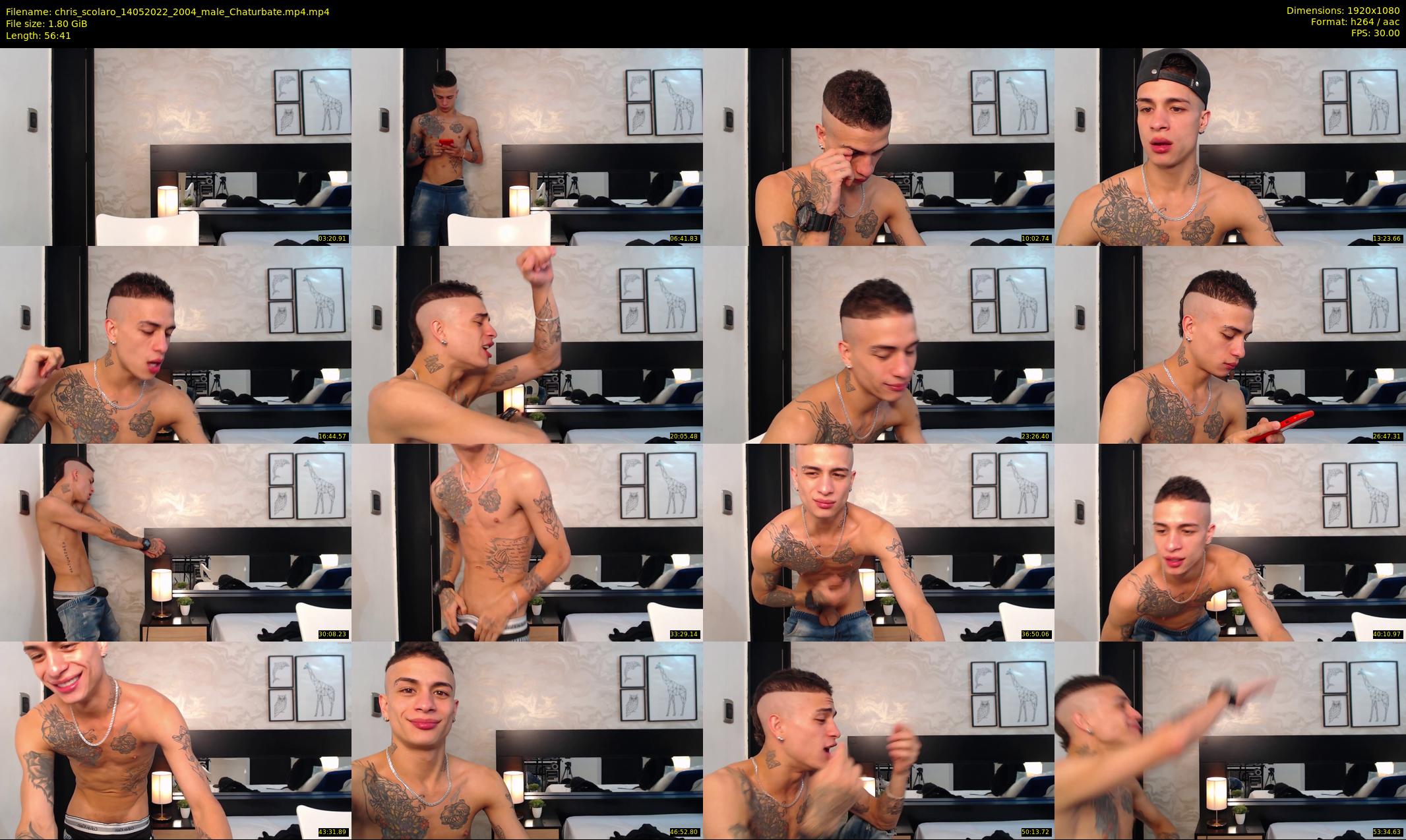 chris_scolaro — 57 minute Chaturbate male cam show recording, 1080p, May 14, 2022