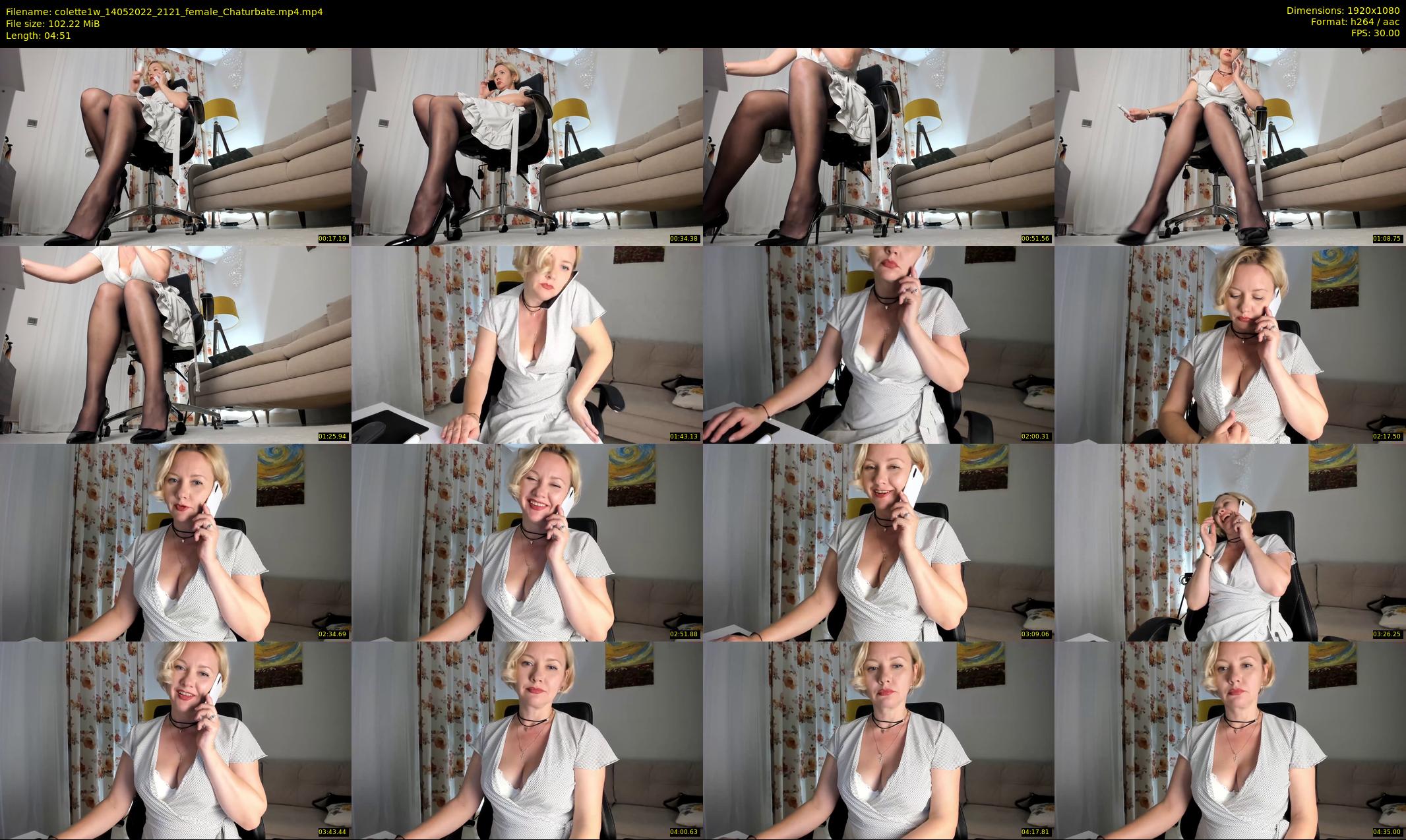 colette1w — 5 minute Chaturbate female cam show recording, 1080p, May 14, 2022
