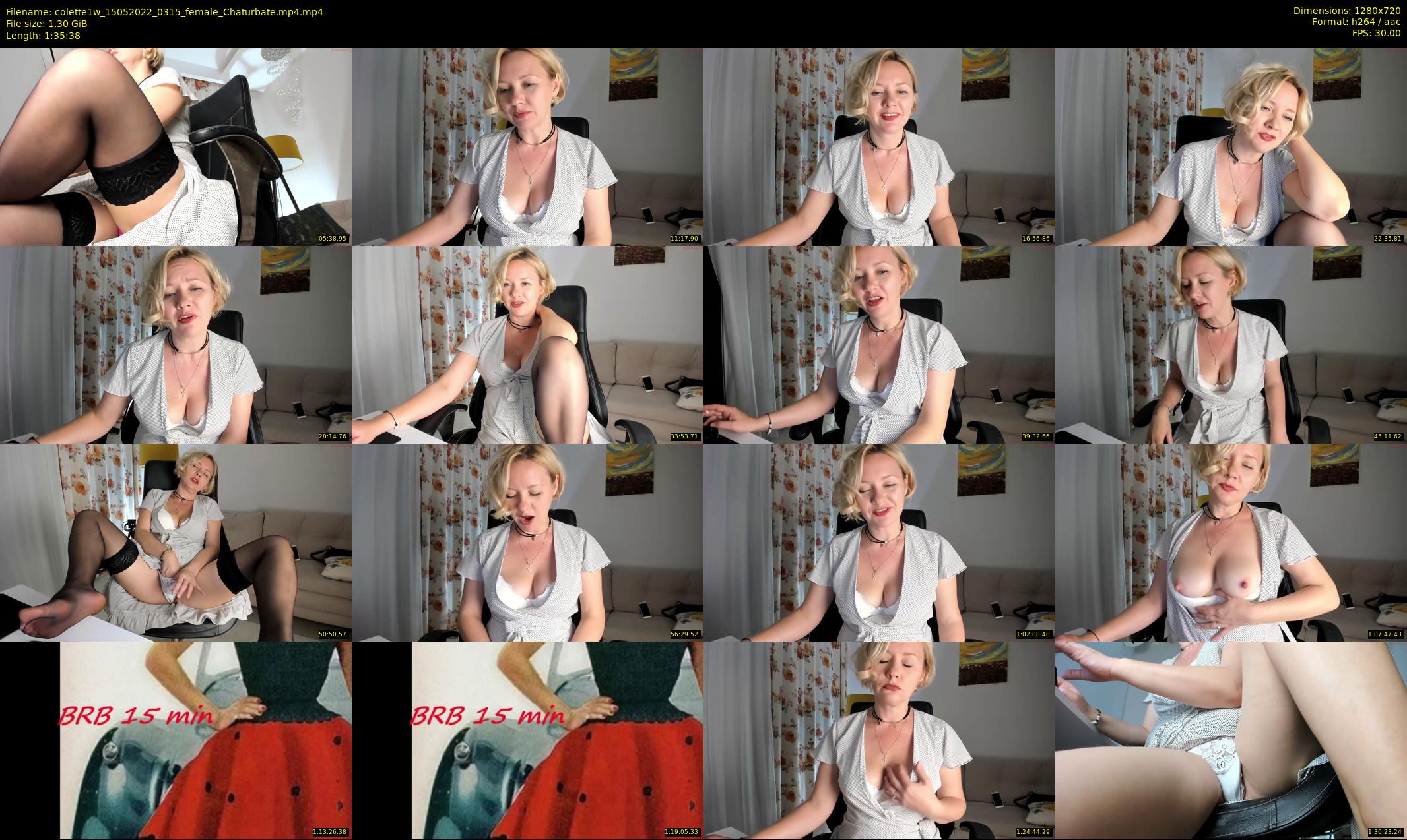 colette1w — 96 minute Chaturbate female cam show recording, 720p, May 15, 2022