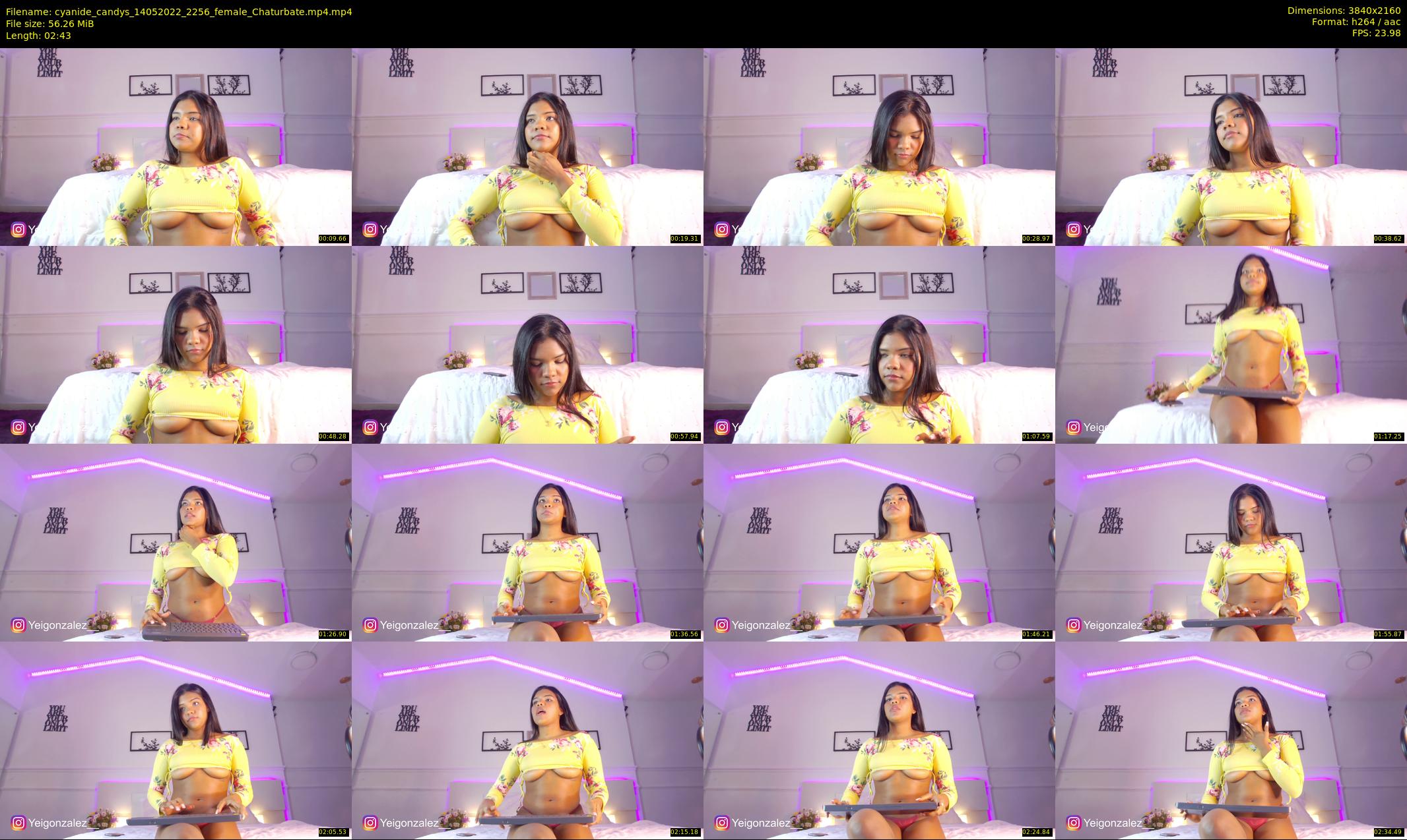 cyanide_candys — 3 minute Chaturbate female cam show recording, 4K, May 14, 2022