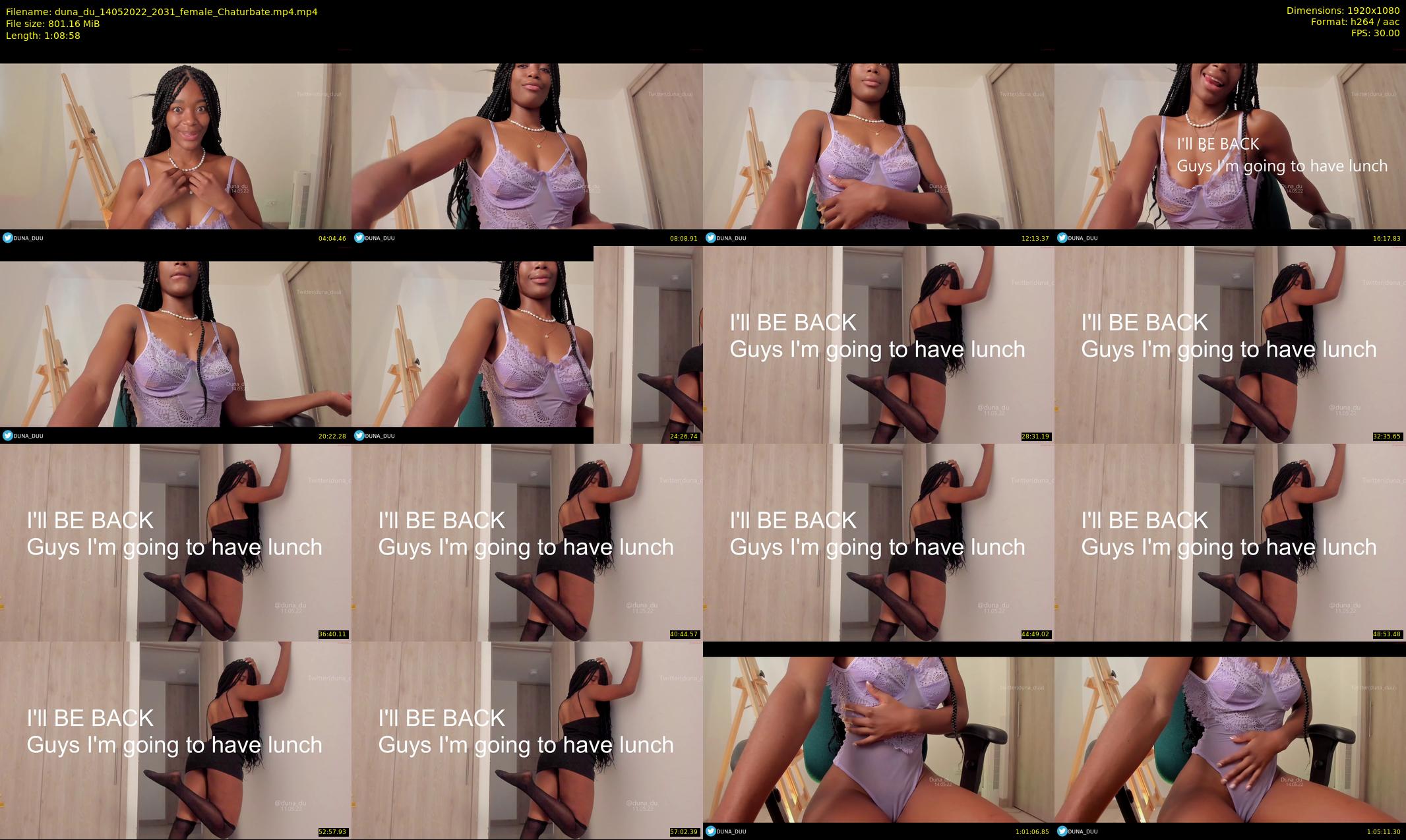 duna_du — 69 minute Chaturbate female cam show recording, 1080p, May 14, 2022