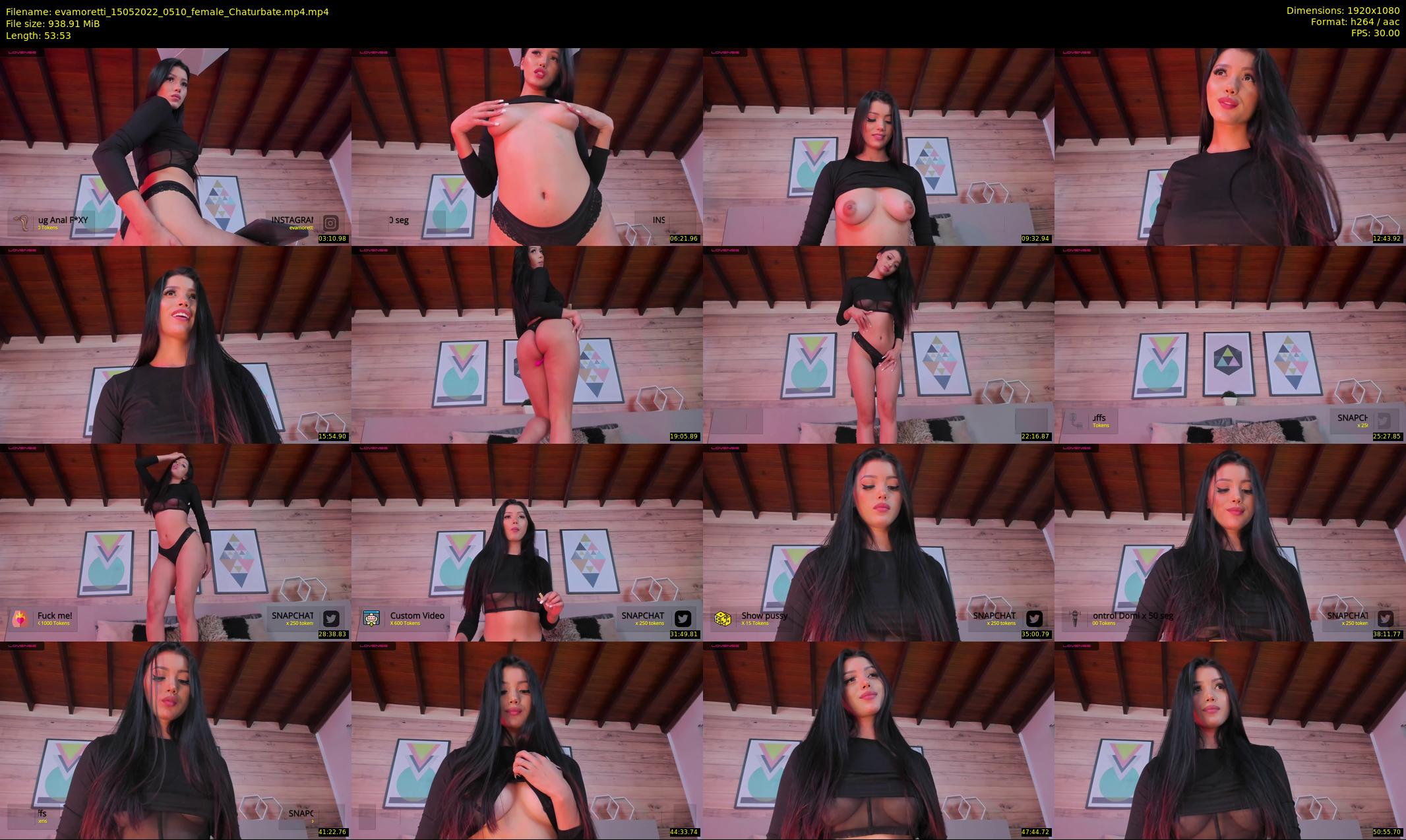 evamoretti — 54 minute Chaturbate female cam show recording, 1080p, May 15, 2022