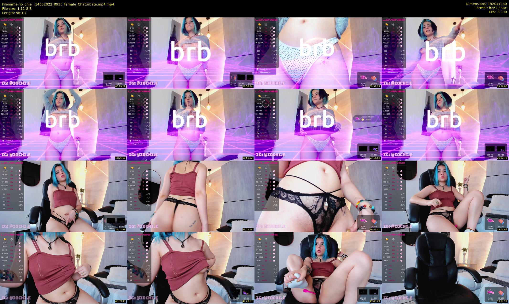 io_chie_ — 57 minute Chaturbate female cam show recording, 1080p, May 14, 2022