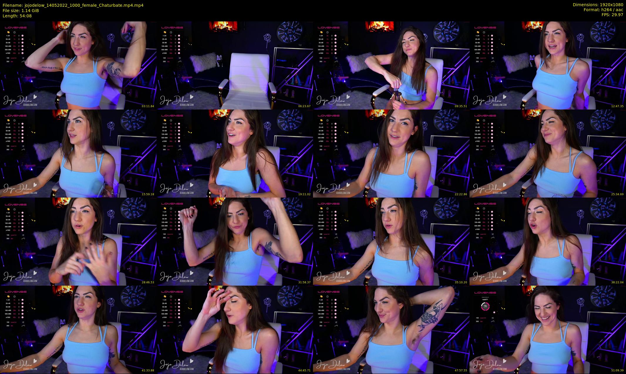jojodelow — 55 minute Chaturbate female cam show recording, 1080p, May 14, 2022
