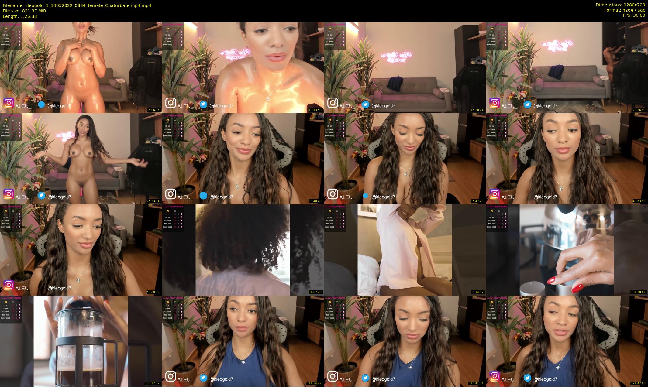 kleogold_1 — 87 minute Chaturbate female cam show recording, 720p, May 14, 2022